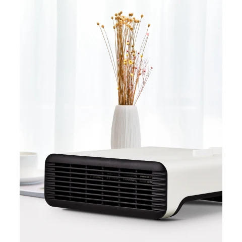 MYLEK 1800W Electric Flat Fan Heater Portable Adjustable Thermostat 2 Heat Settings - Image 4