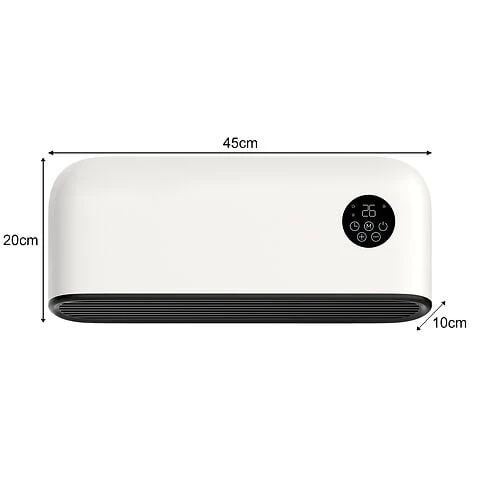 MYLEK Over Door Heater 2000W Wall Mounted Indoor Overdoor Hot Air Downflow Curtain Silver - Image 17