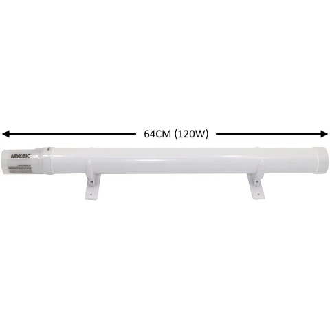 Mylek Tubular Heater 60W - 340mm - Low Energy Tube - Built in Digital Timer Thermal Cut Out - Mounting Brackets Greenhouse, Garage - Image 32