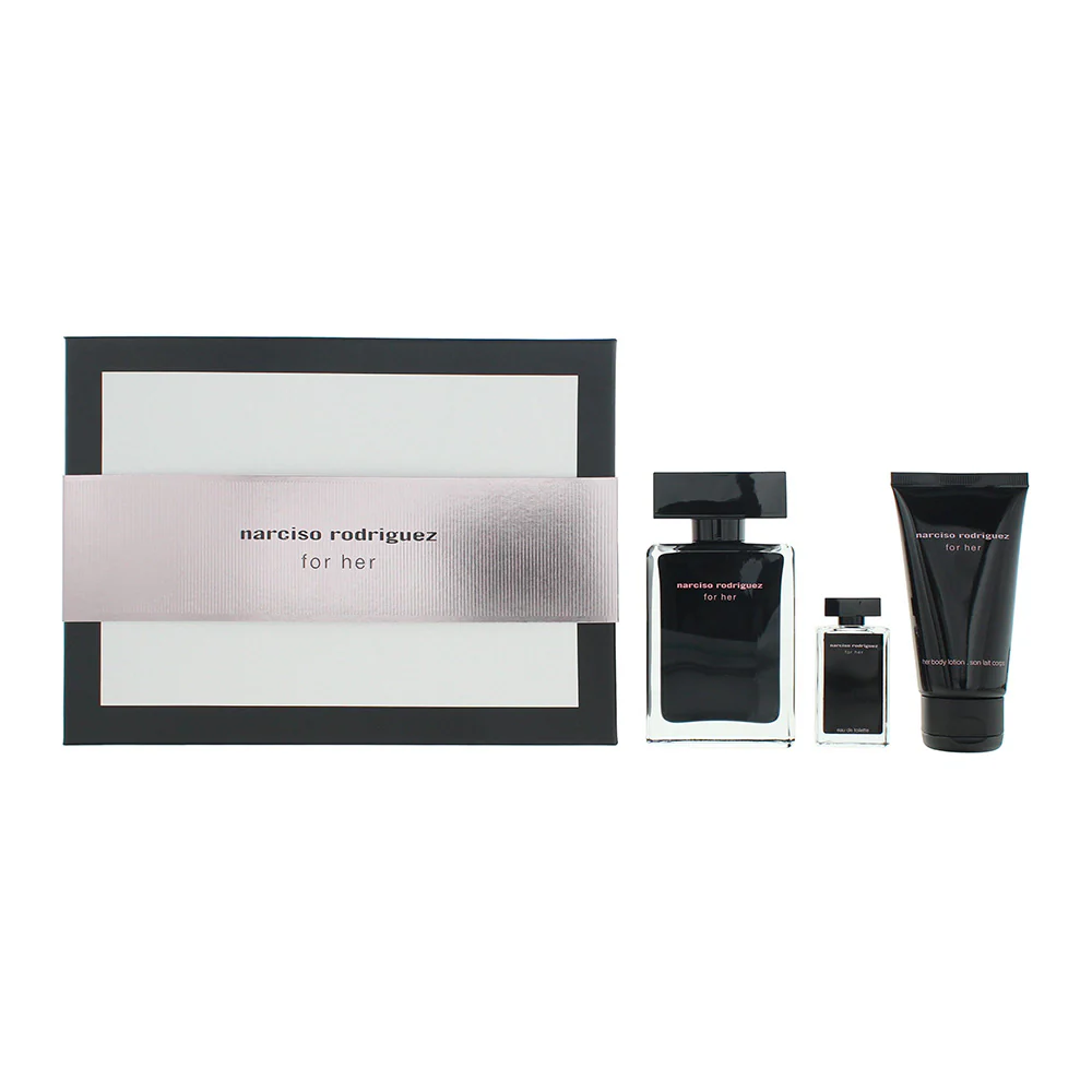 Narciso Rodriguez For Her 3 Piece Gift Set: Eau De Toilette 50ml - Eau De Toilet
