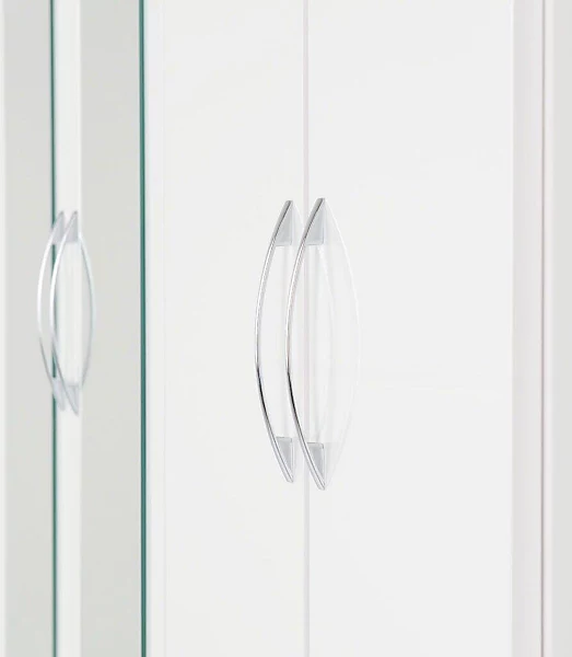 NEVADA 6 DOOR 2 DRAWER WARDROBE - WHITE GLOSS - Image 6