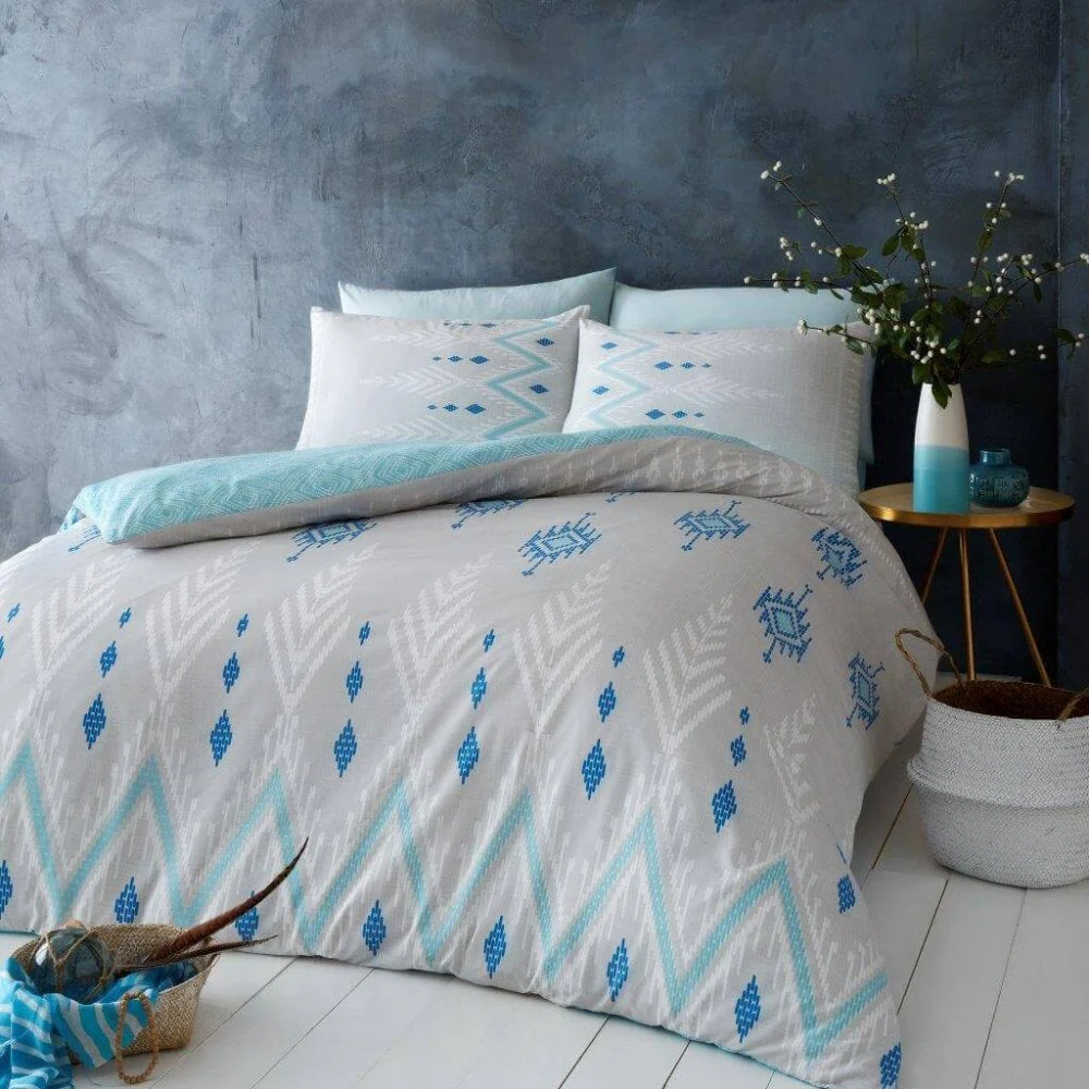 Nico Duvet Cover Bedding Set - Blue