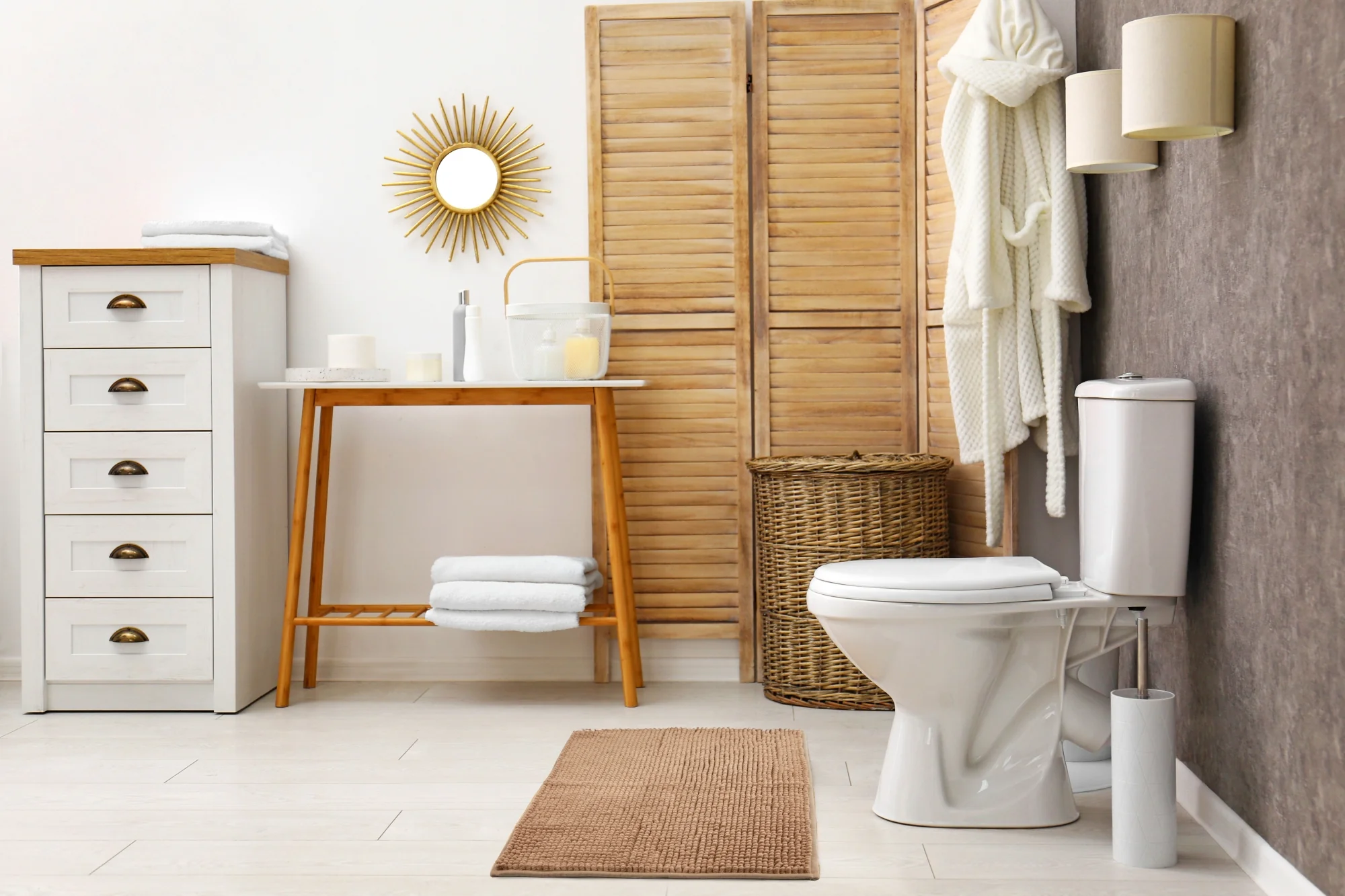 Noodle Soft Touch Non-Slip Bathroom Rug in Walnut - Image 4