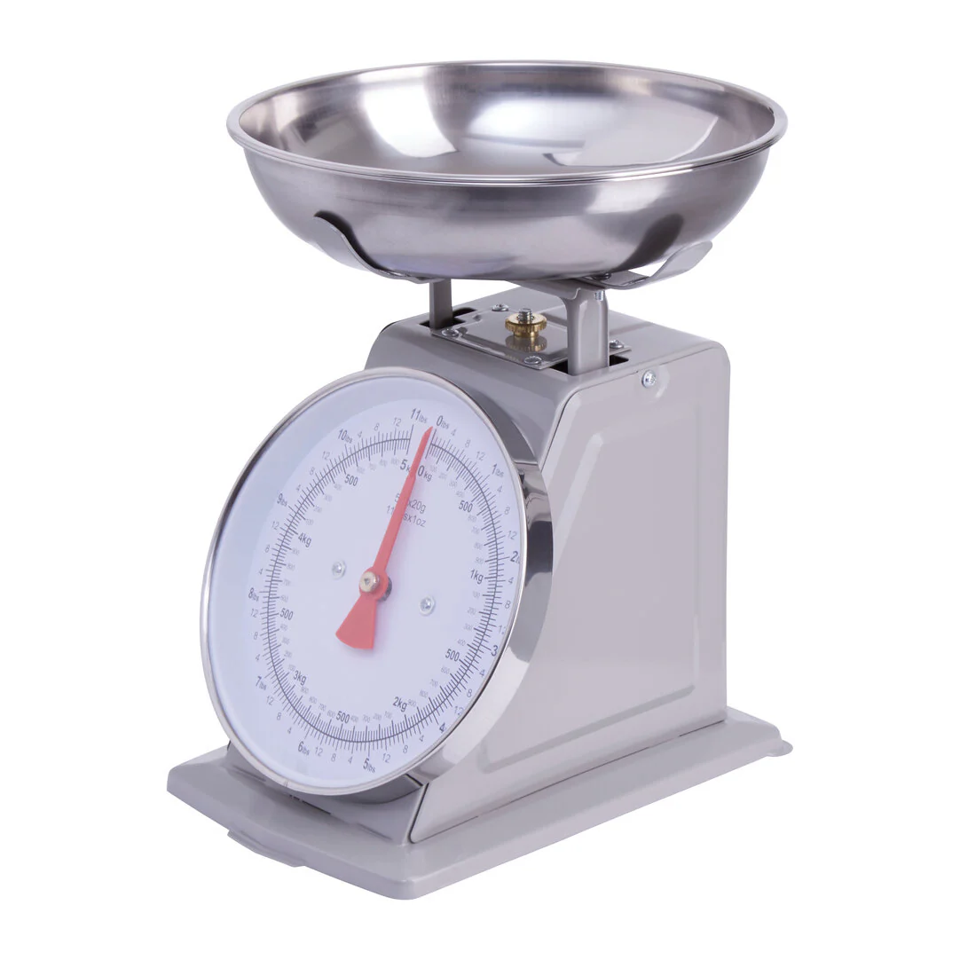 Olivier 5kg Grey Retro Kitchen Scale - Image 3