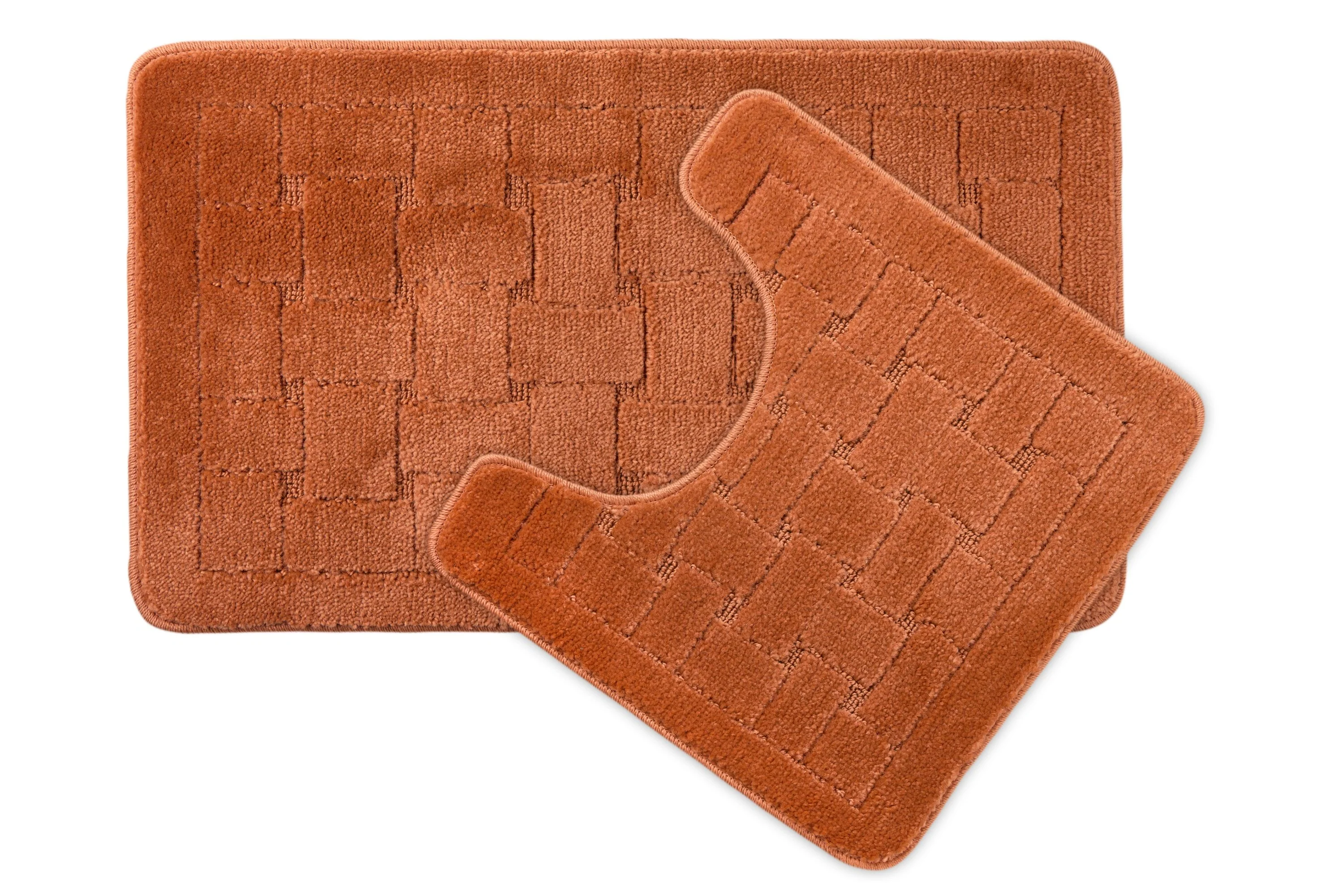 Orkney - Crosshatch 2 Pc Bath Set in Burnt Orange