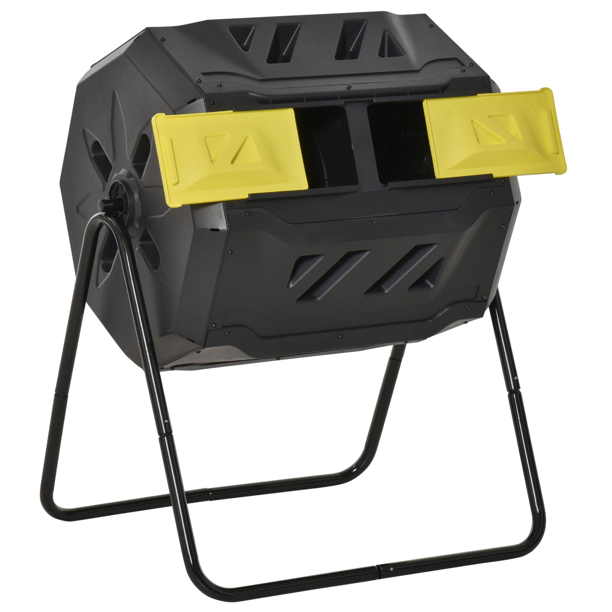 Outsunny 160L Outdoor Tumbling Compost Bin With Dual Chamber - Image 19