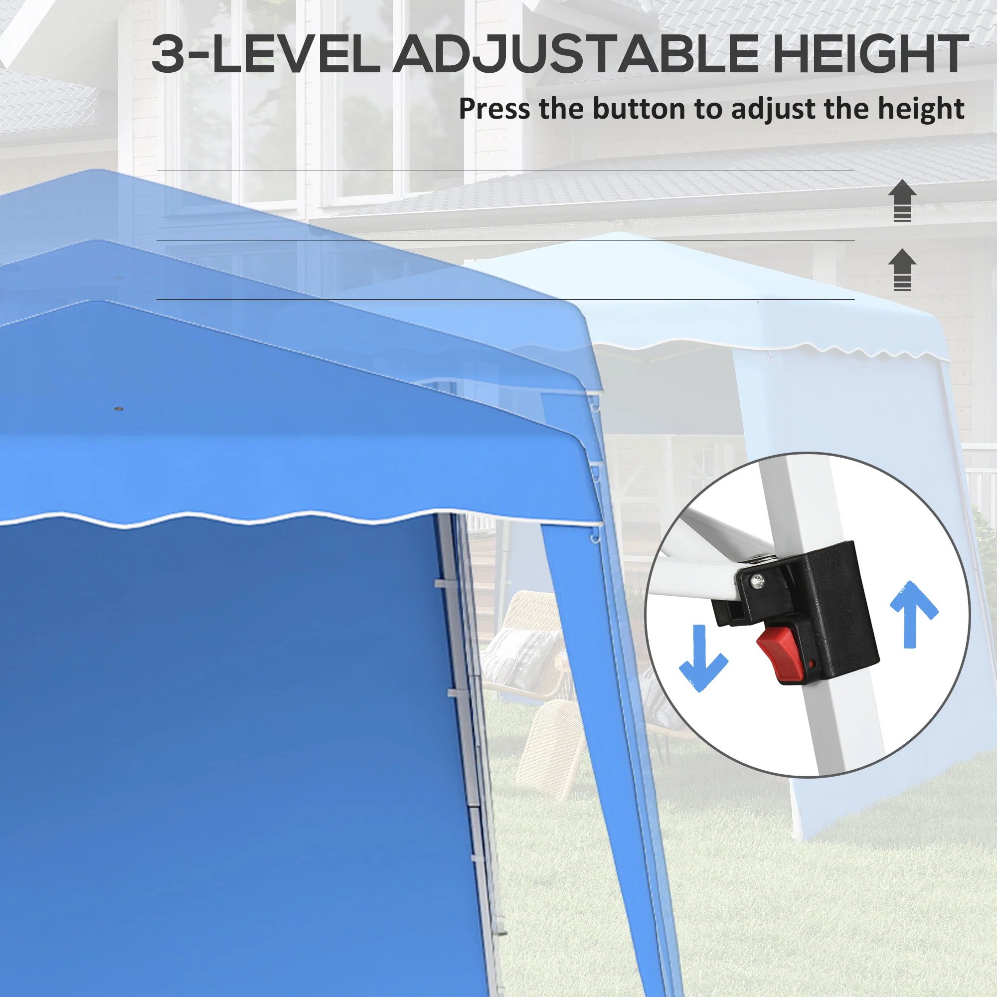 Outsunny 2.4 X 2.4m UV50+ Pop Up Gazebo Canopy Tent With Carry Bag - Image 15
