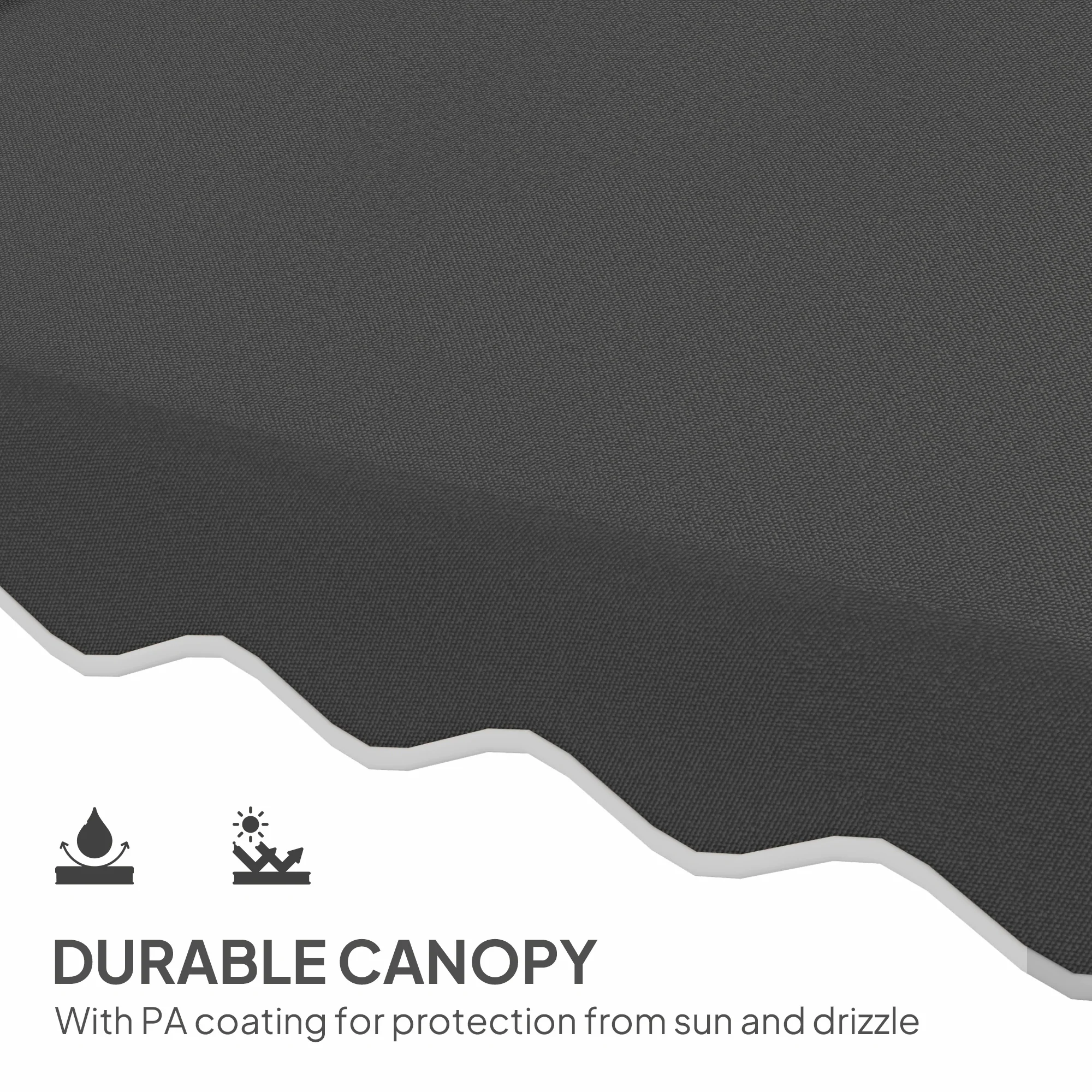 Outsunny 2.5m Cantilever Garden Parasol Umbrella With Cross Base - Image 4