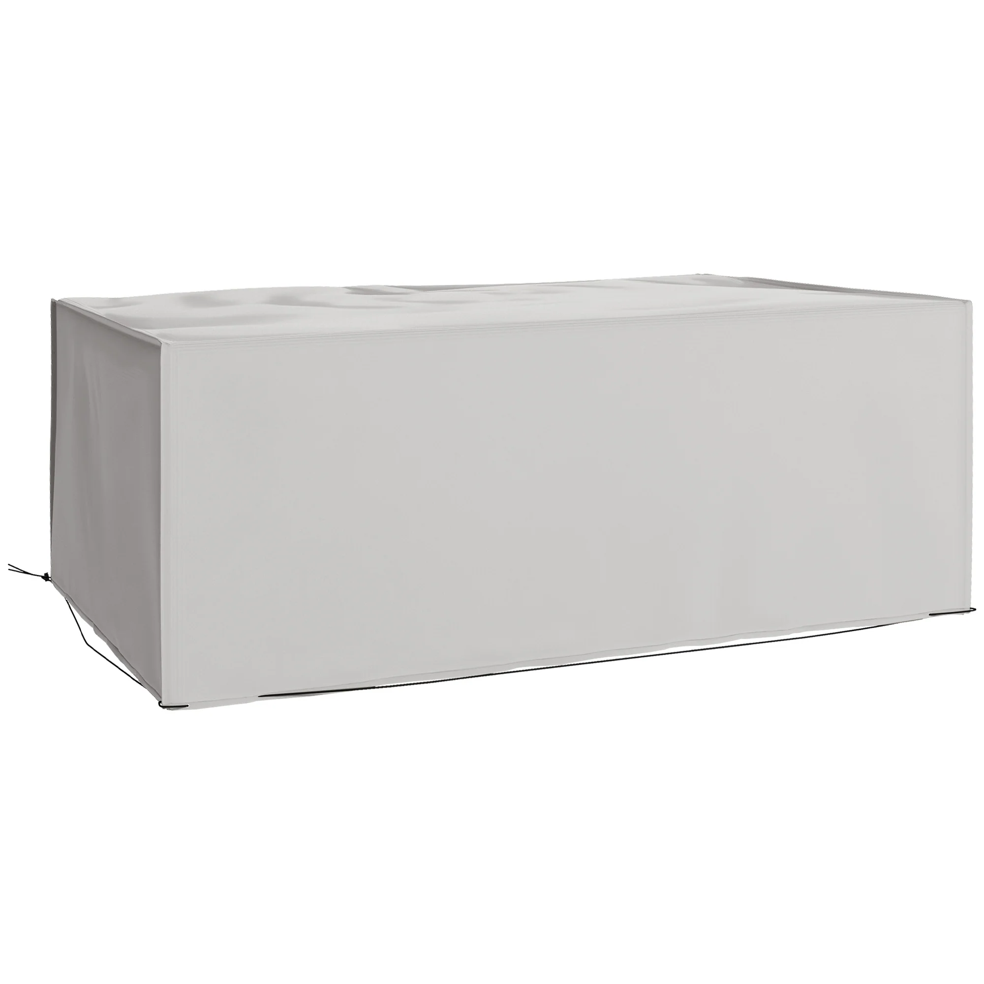 Outsunny 210x140x80cm UV Rain Protective Cover for Garden Rattan Furniture Grey