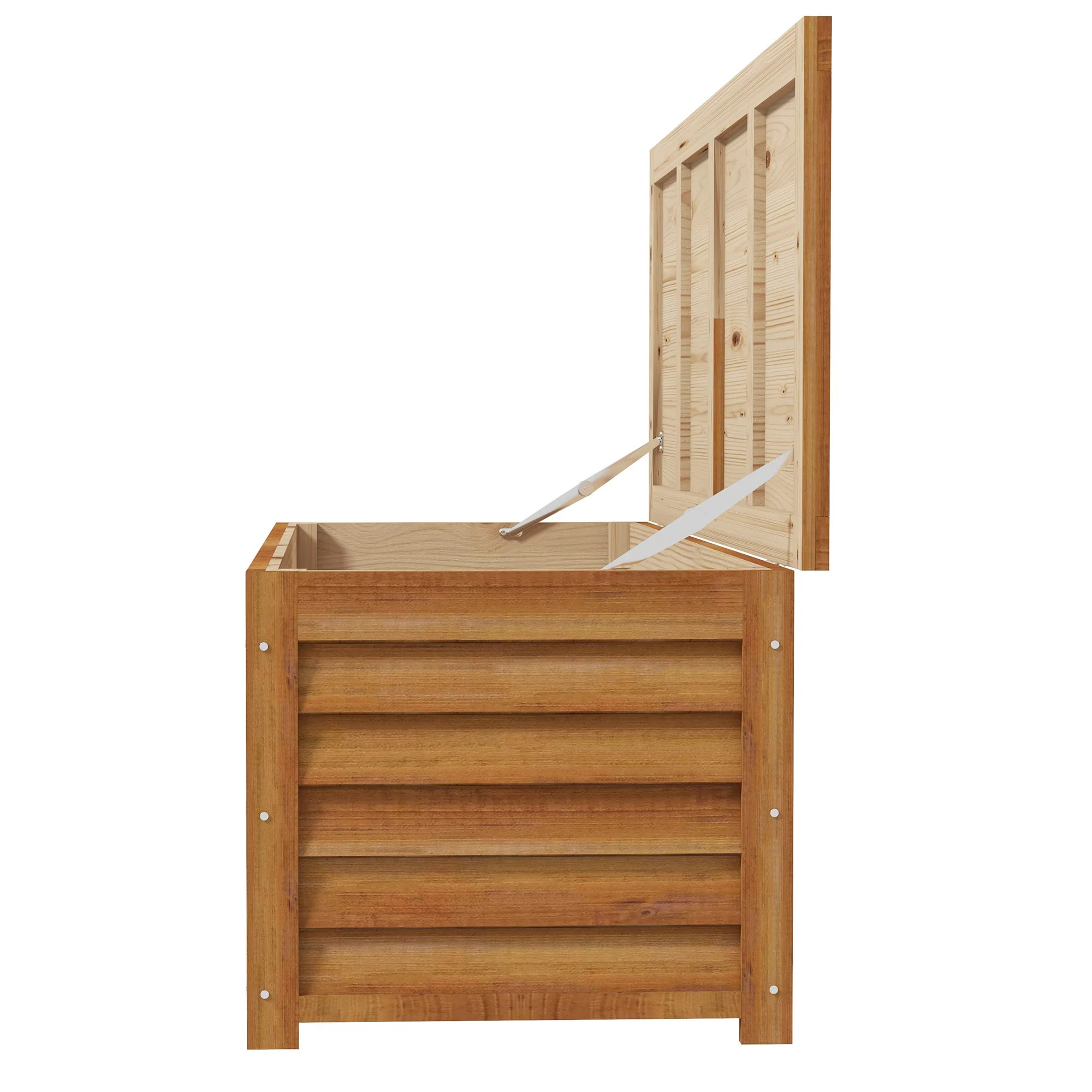 Outsunny 292L Outdoor Storage Box for Patio, Pool, Light Brown - Image 8