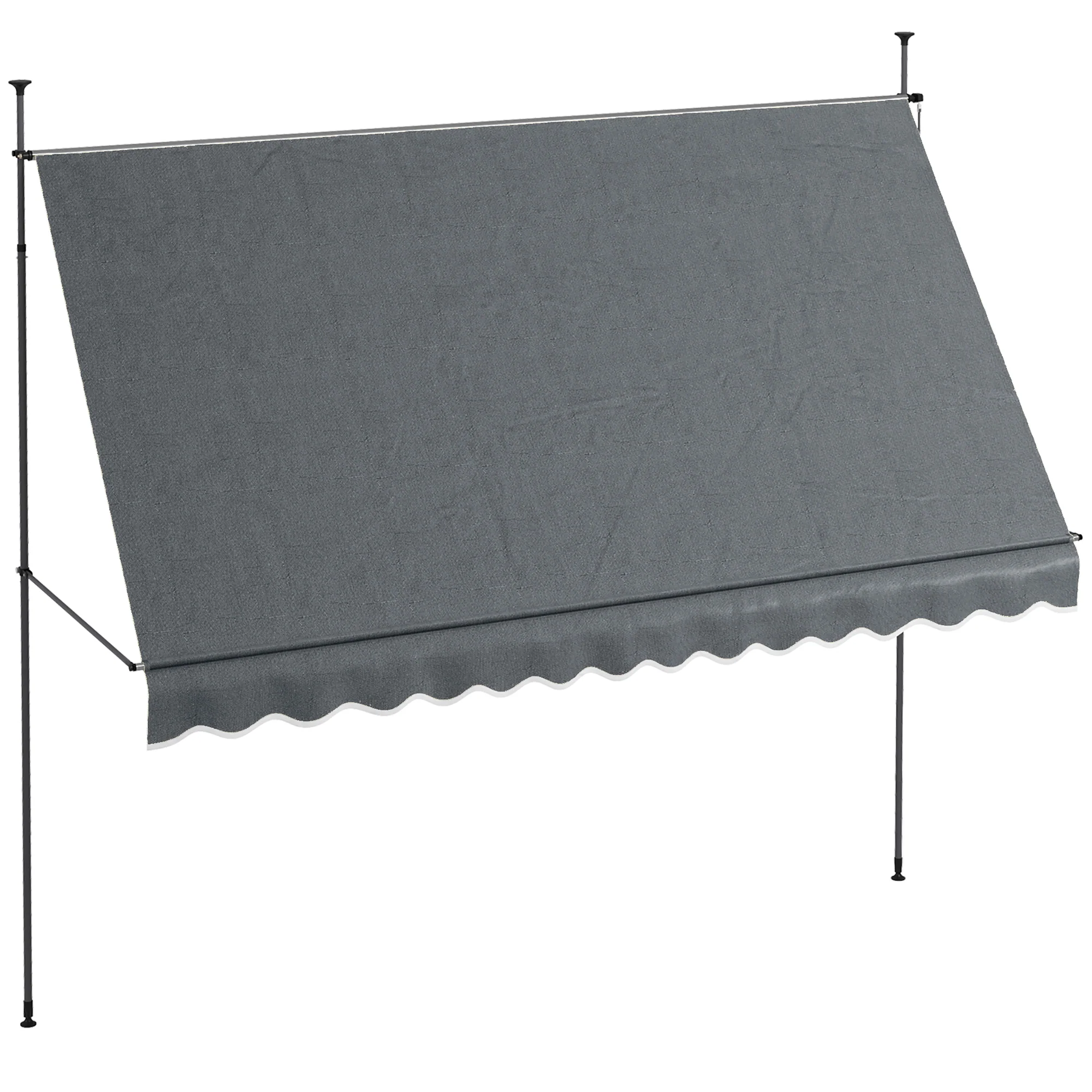Outsunny Freestanding Retractable Awning, Non-Screw Garden Awning