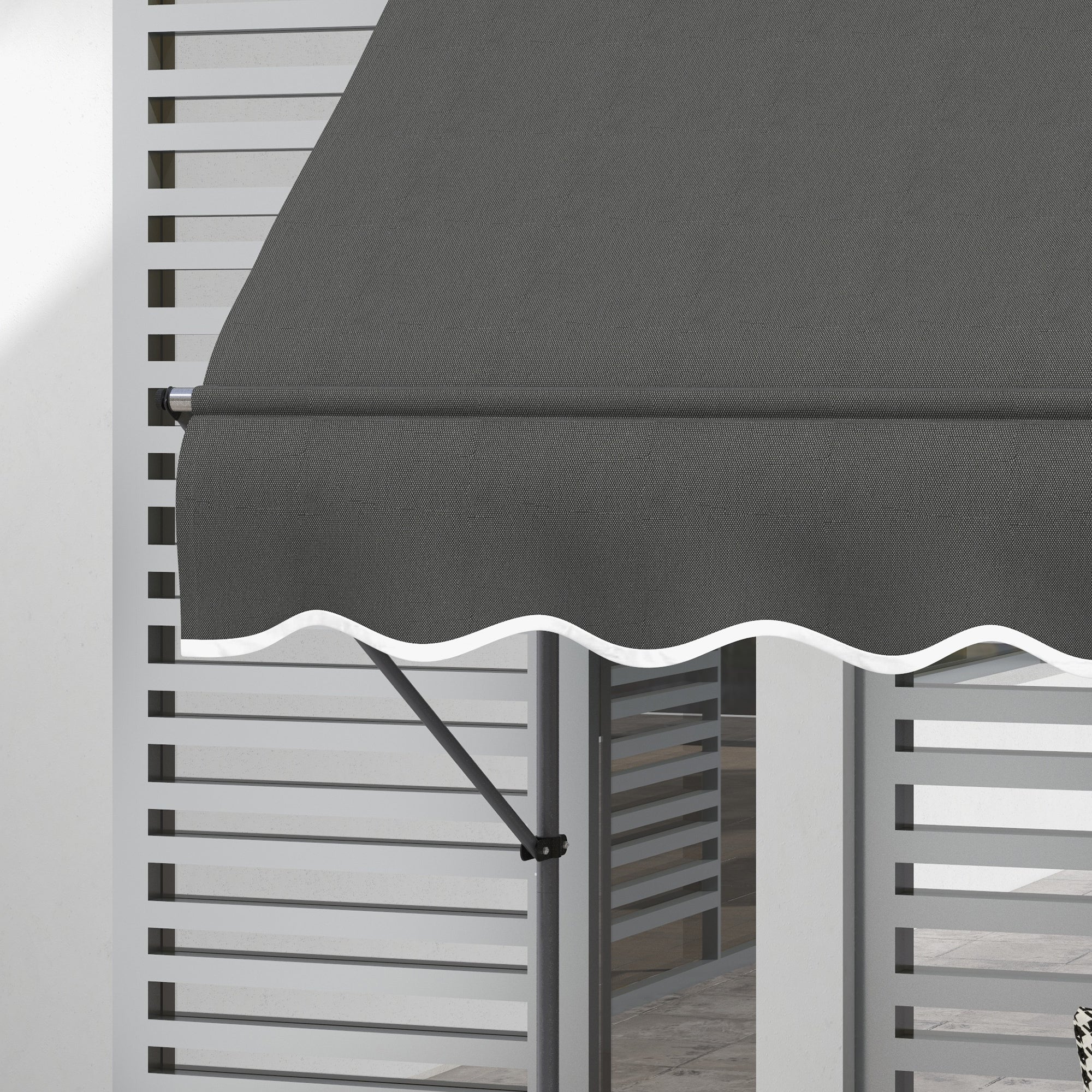 Outsunny Freestanding Retractable Awning, Non-Screw Garden Awning - Image 26