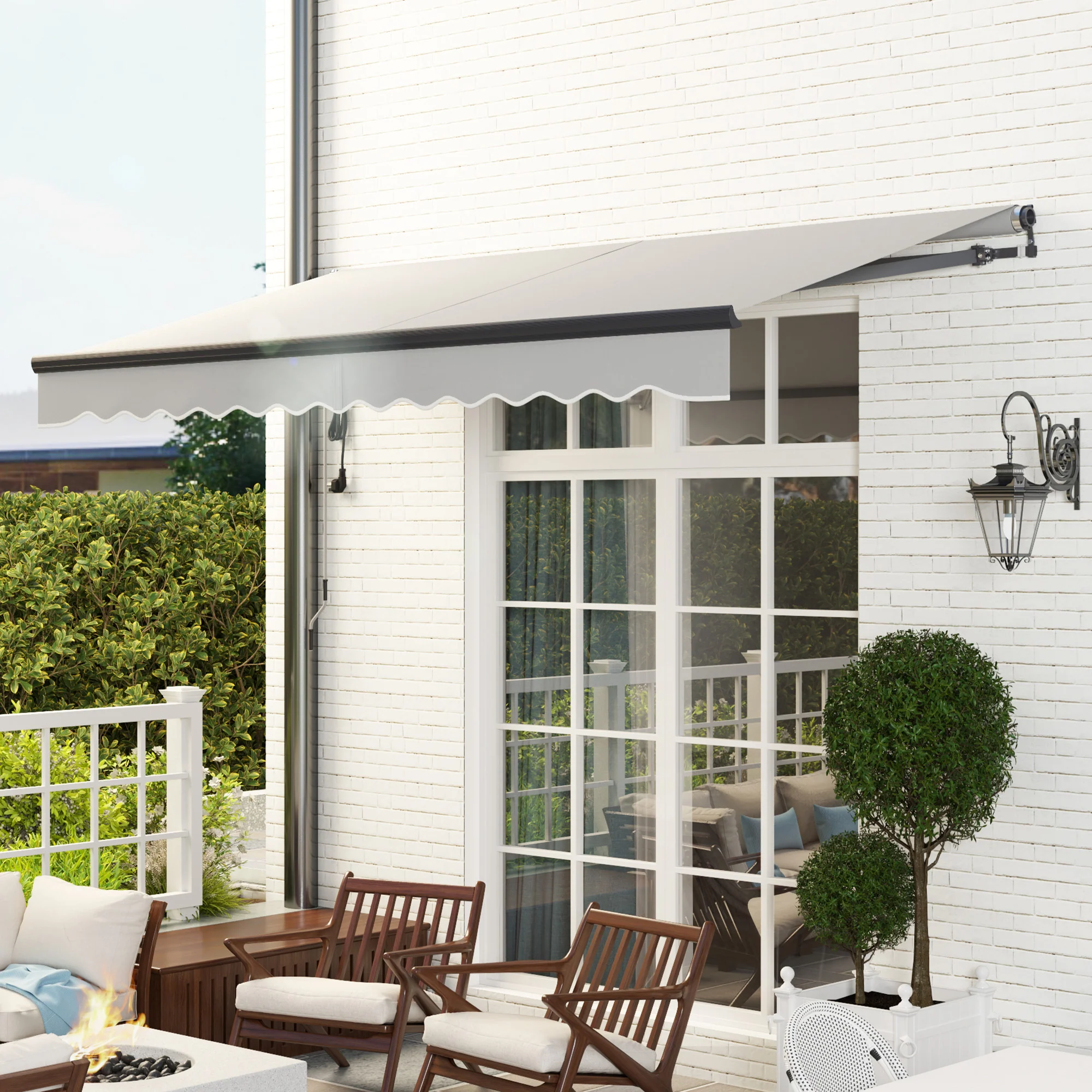 Outsunny 3.5 x 3(m) Electric Retractable Awning w/ Aluminium Frame - Image 27
