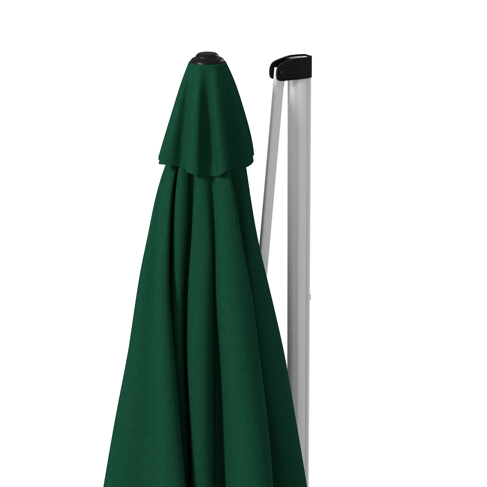 Outsunny 3 x 3(m) Cantilever Roma Parasol Garden Umbrella with Cross Base Green - Image 9