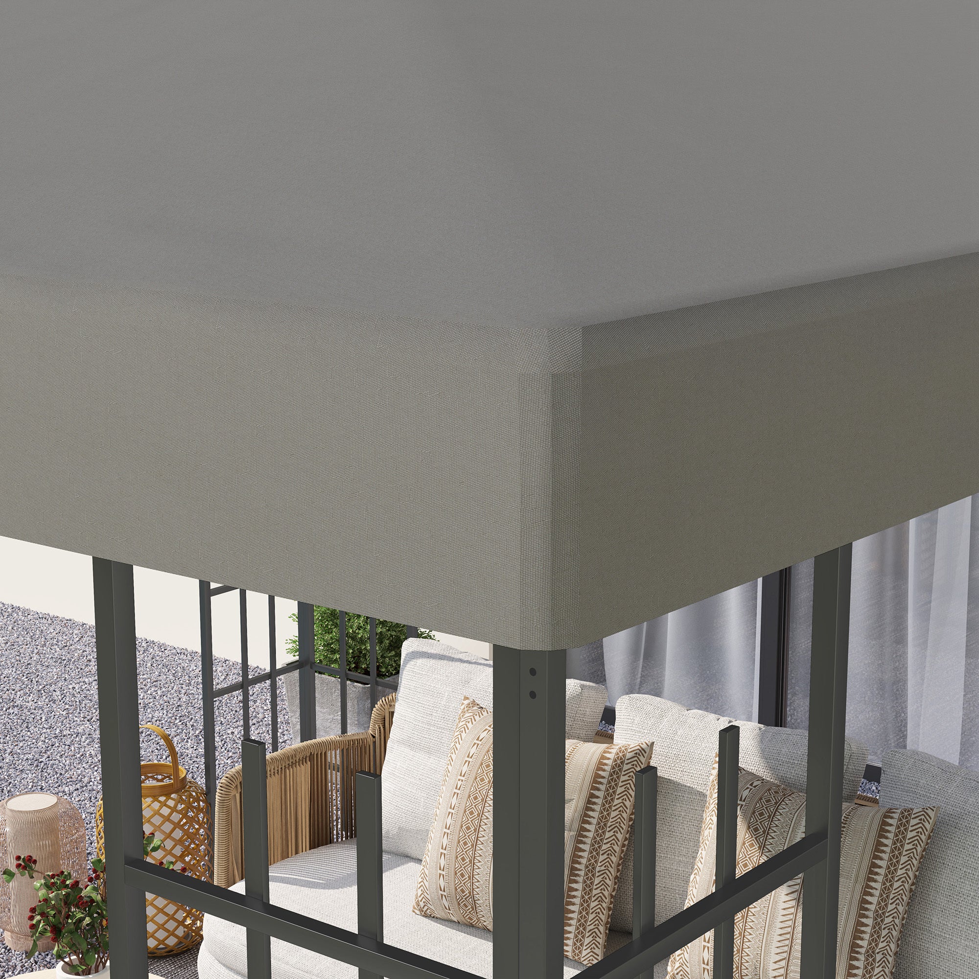 Outsunny 3 x 3(m) Gazebo Canopy Replacement Cover, UPF30+ - Image 26
