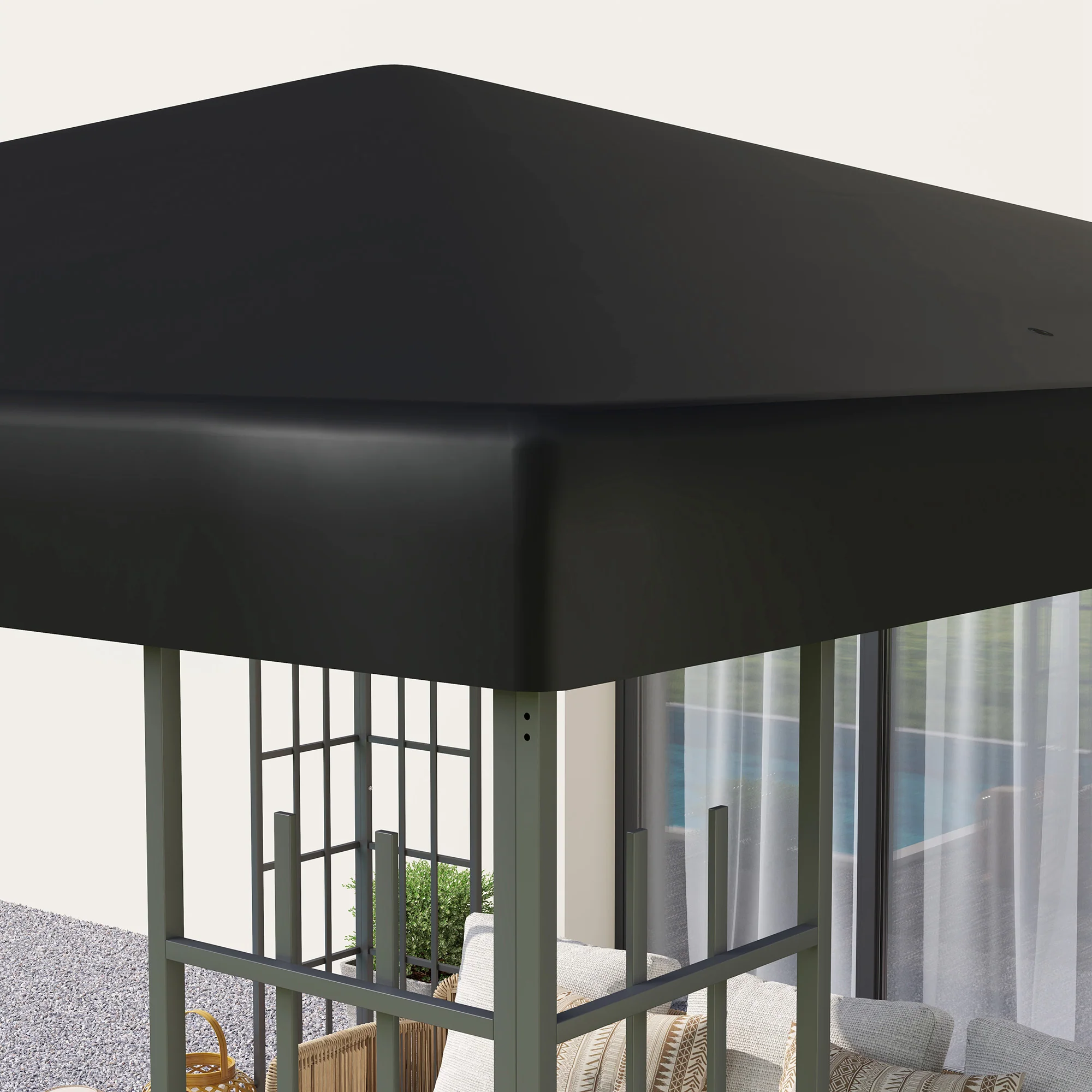 Outsunny 3 x 3(m) Gazebo Canopy Replacement Cover, UPF30+ - Image 9