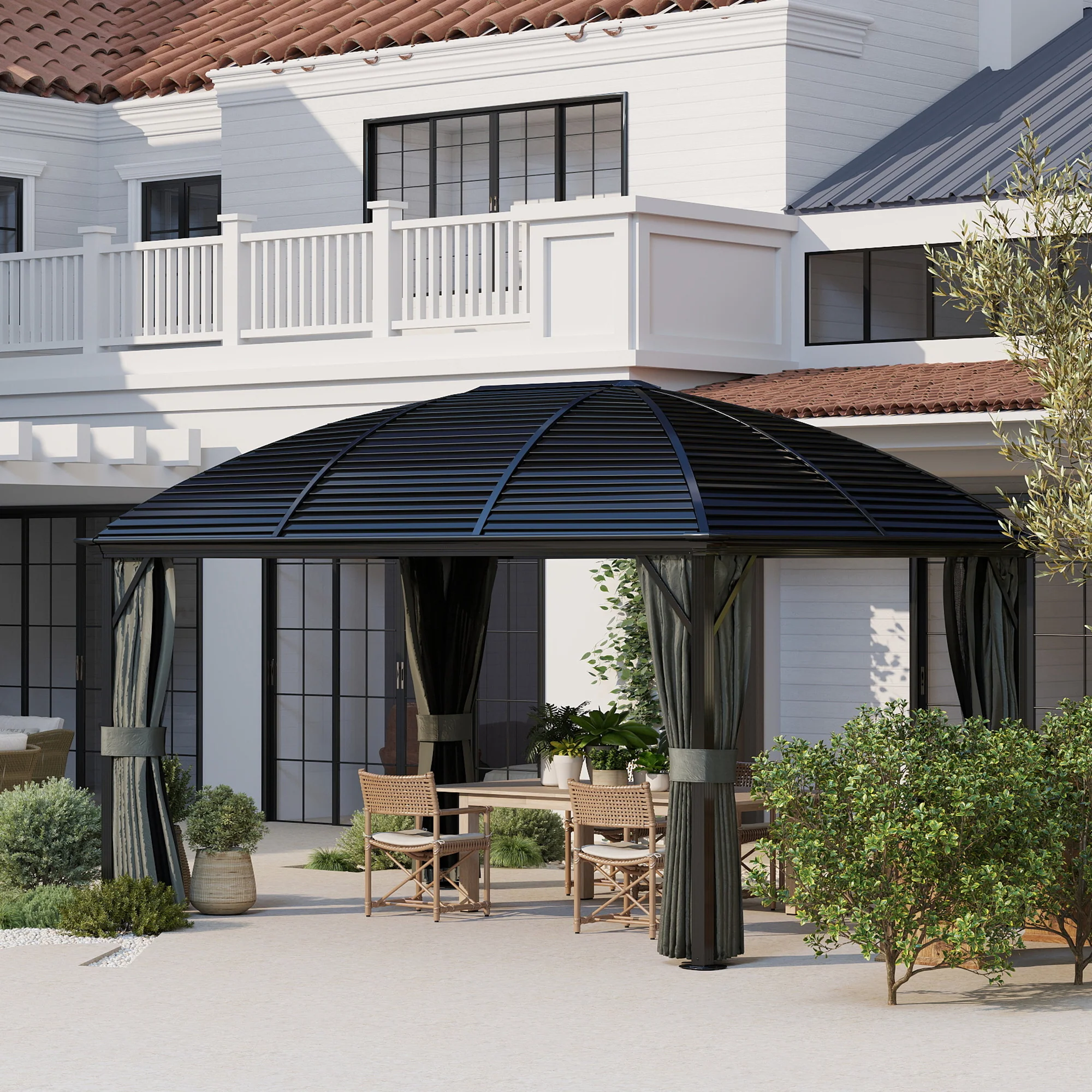 Outsunny 3 X 4m Hardtop Gazebo Aluminium Garden Pavilion - Image 11