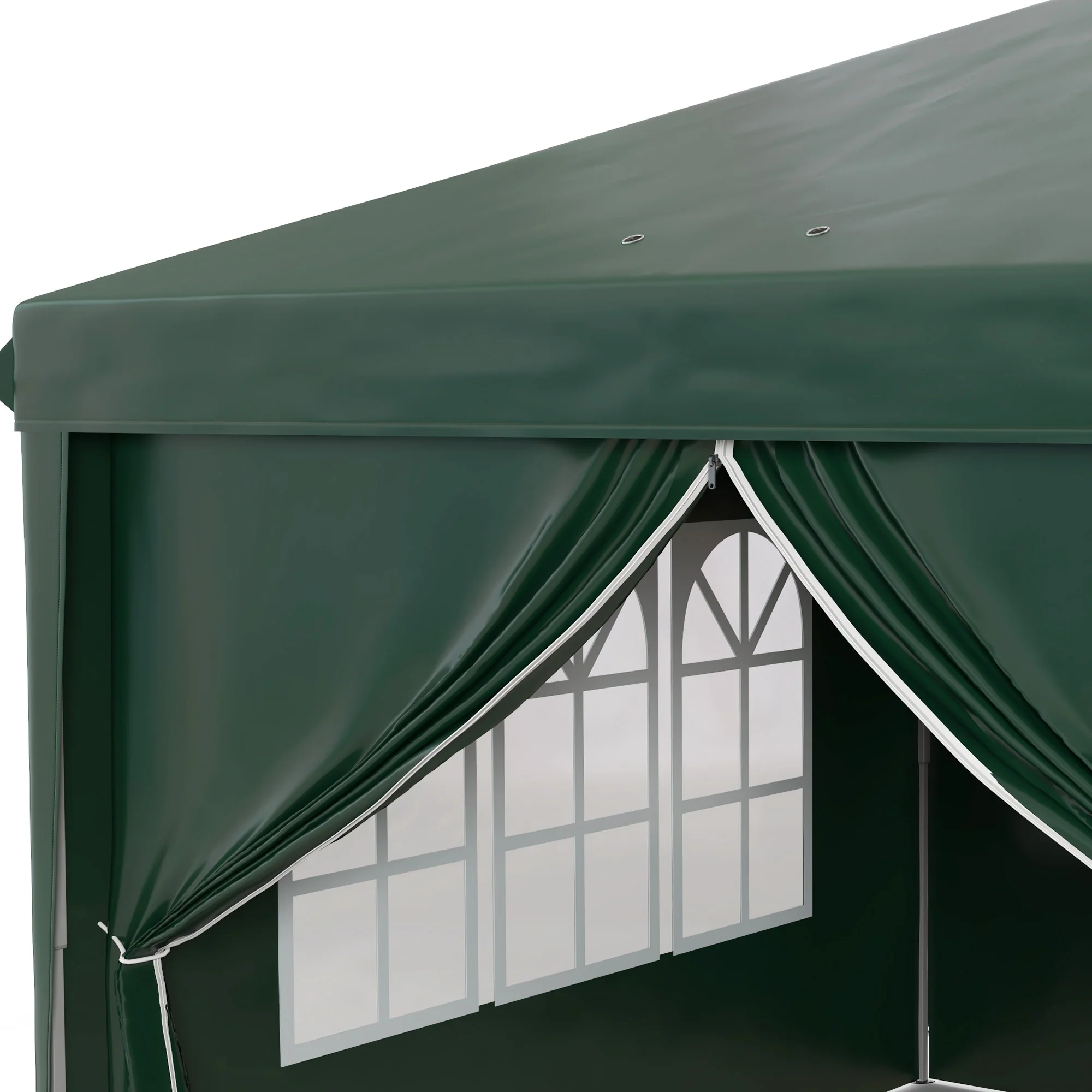 Outsunny 3 x 6m Pop Up Gazebo Party Tent Canopy Marquee with Storage Bag Green - Image 9