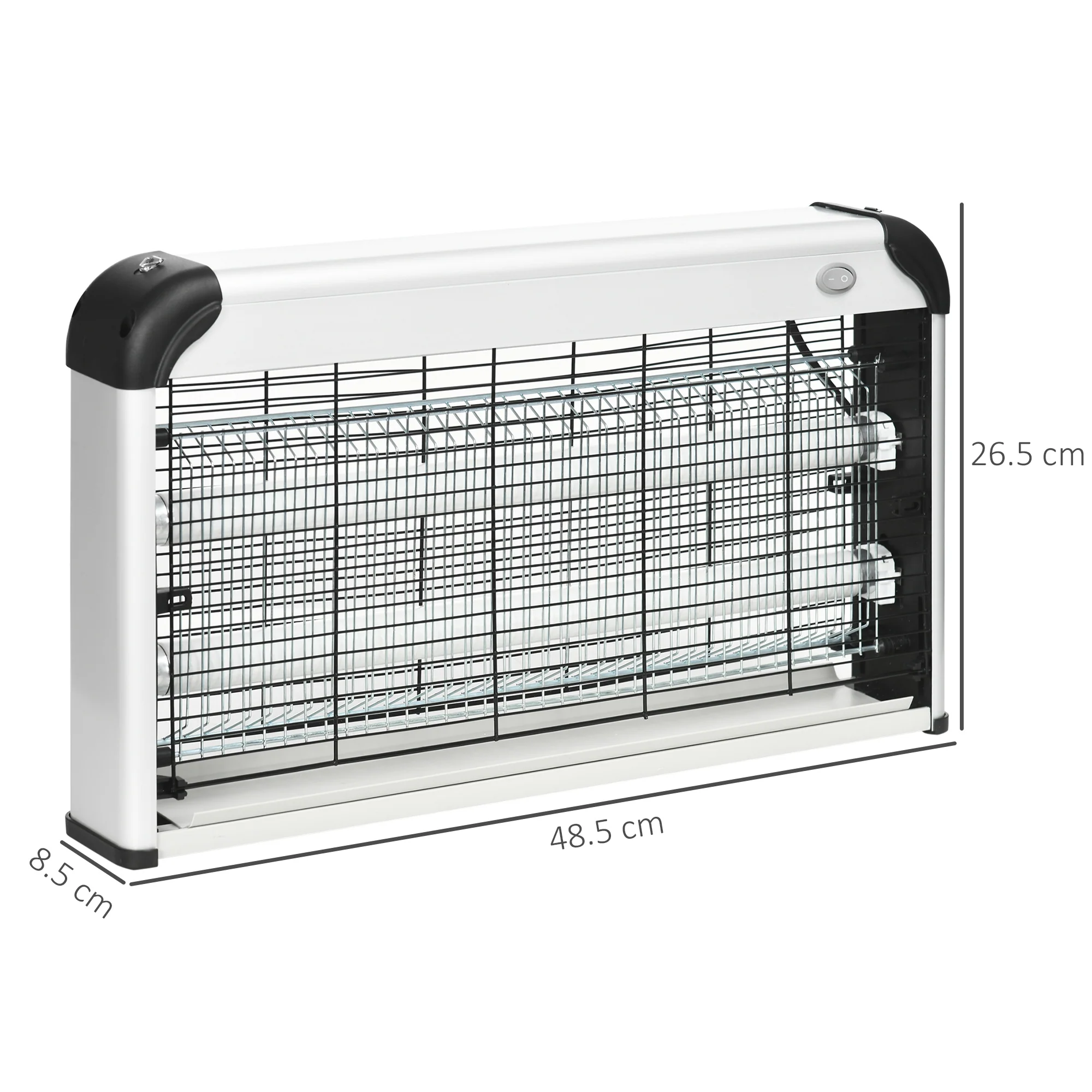 Outsunny 30W Mosquito Insect Killer Pest Bug Trap Lamp UV Fly Zapper Silver - Image 5