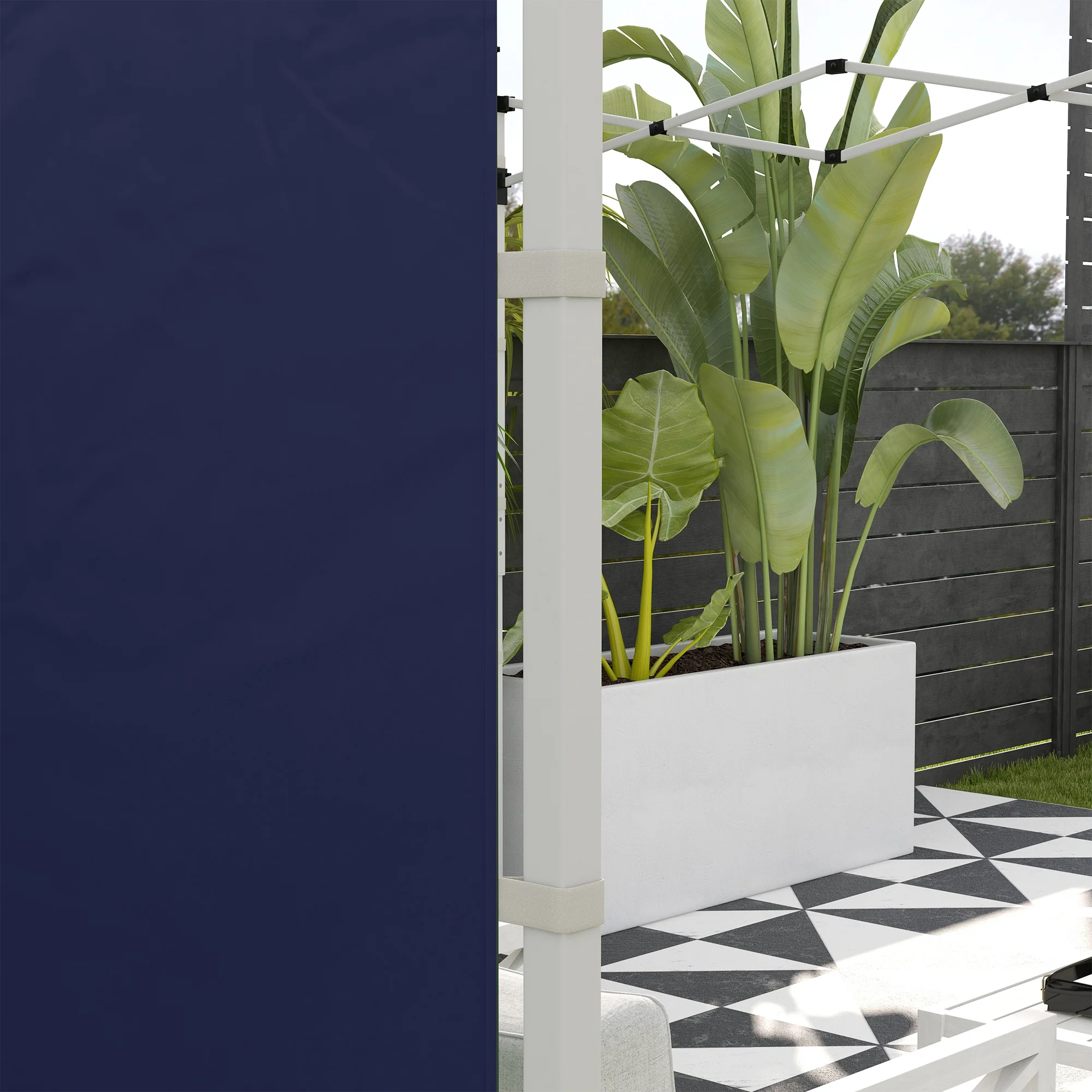 Outsunny 3x3(m) Or 3x6m Pop Up Gazebo Side Panels Replacement, 2 Pack, Blue - Image 9