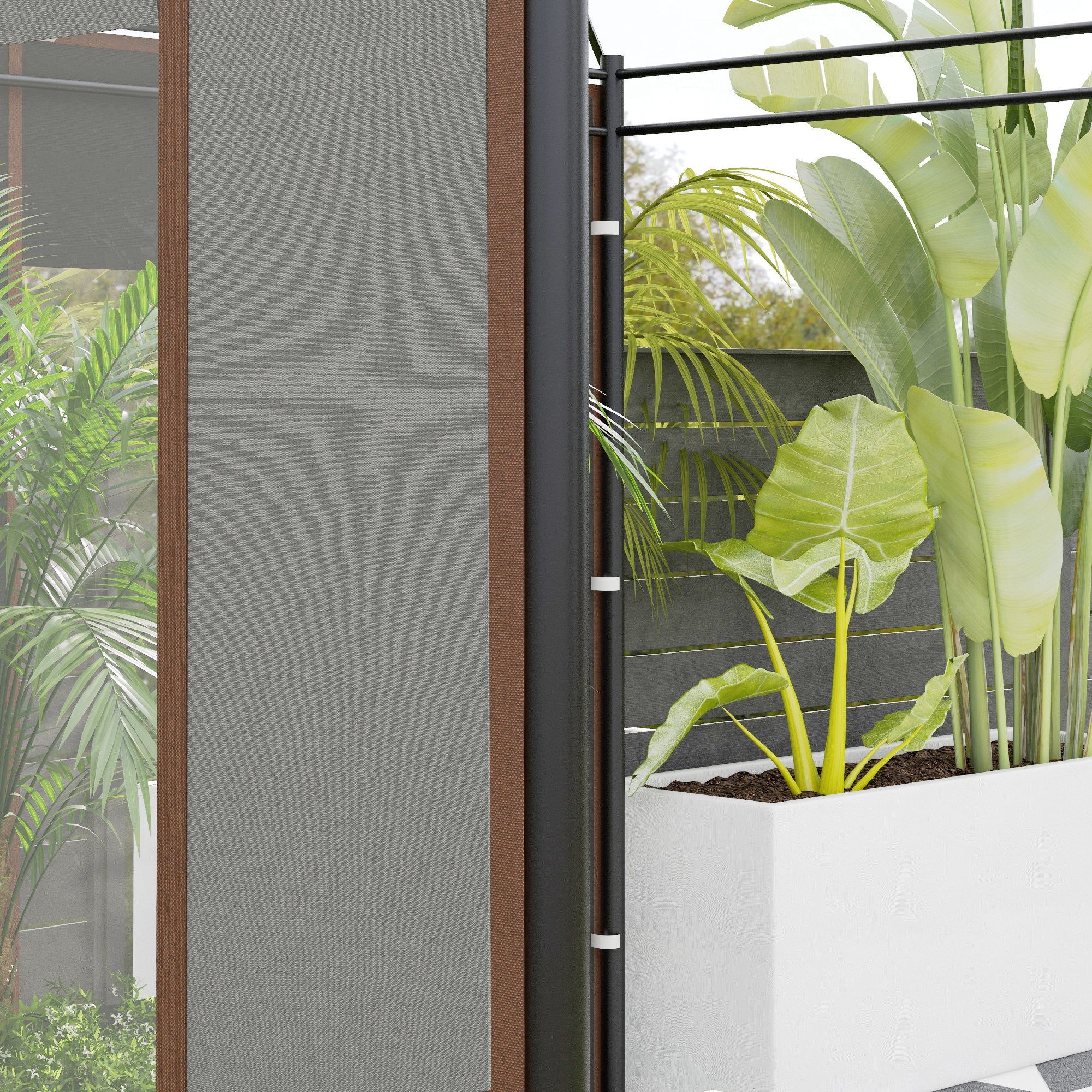 Outsunny 3x3(m) or 3x6m Pop Up Gazebo Side Panels with Windows, Grey - Image 8