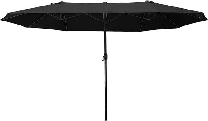 Outsunny 4.6M Garden Patio Umbrella Canopy Parasol Sun Shade w/o Base Black