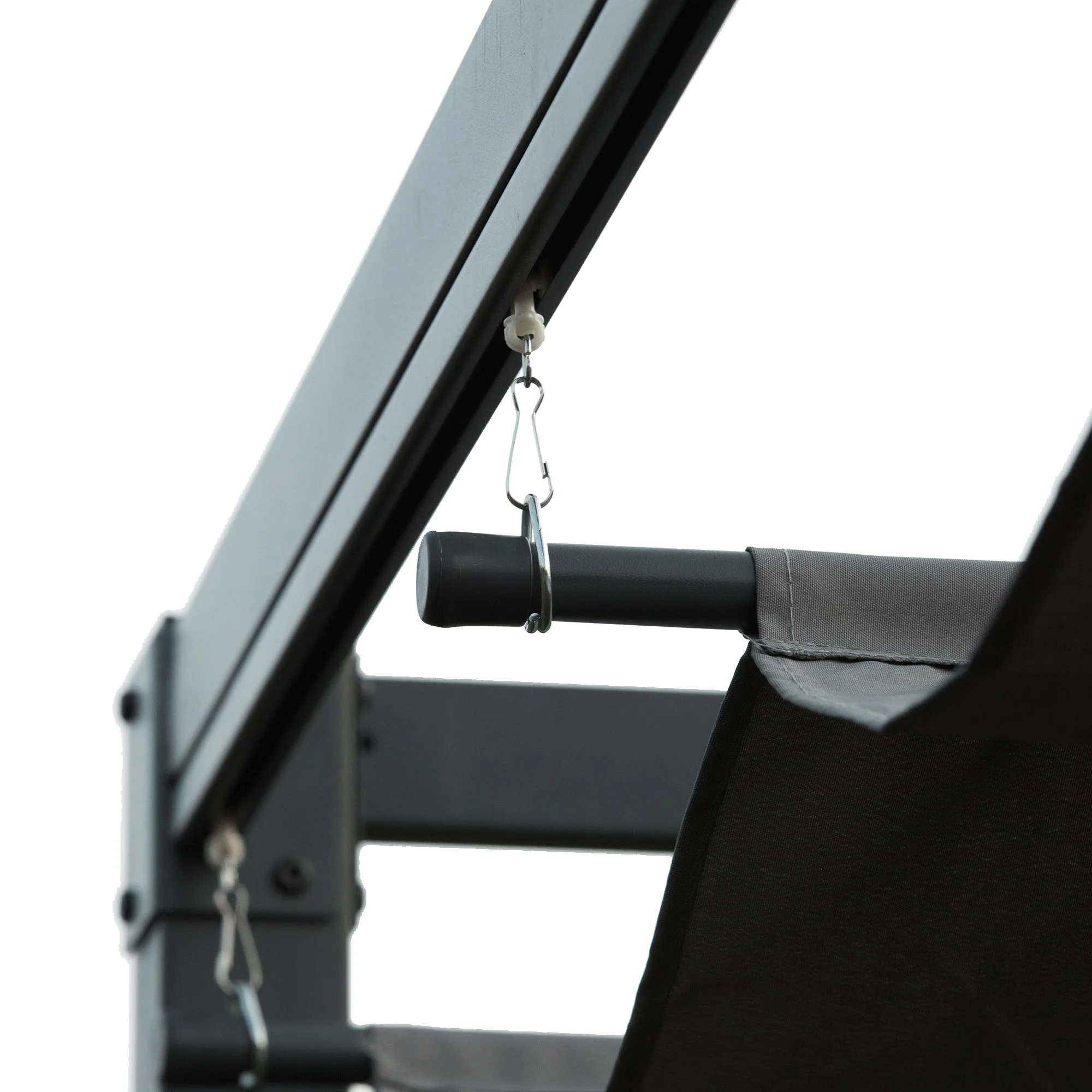 Outsunny 4 x 3(m) Metal Pergola Gazebo Patio Sun Shelter Grape Tent Retractable Canopy Grey - Image 7