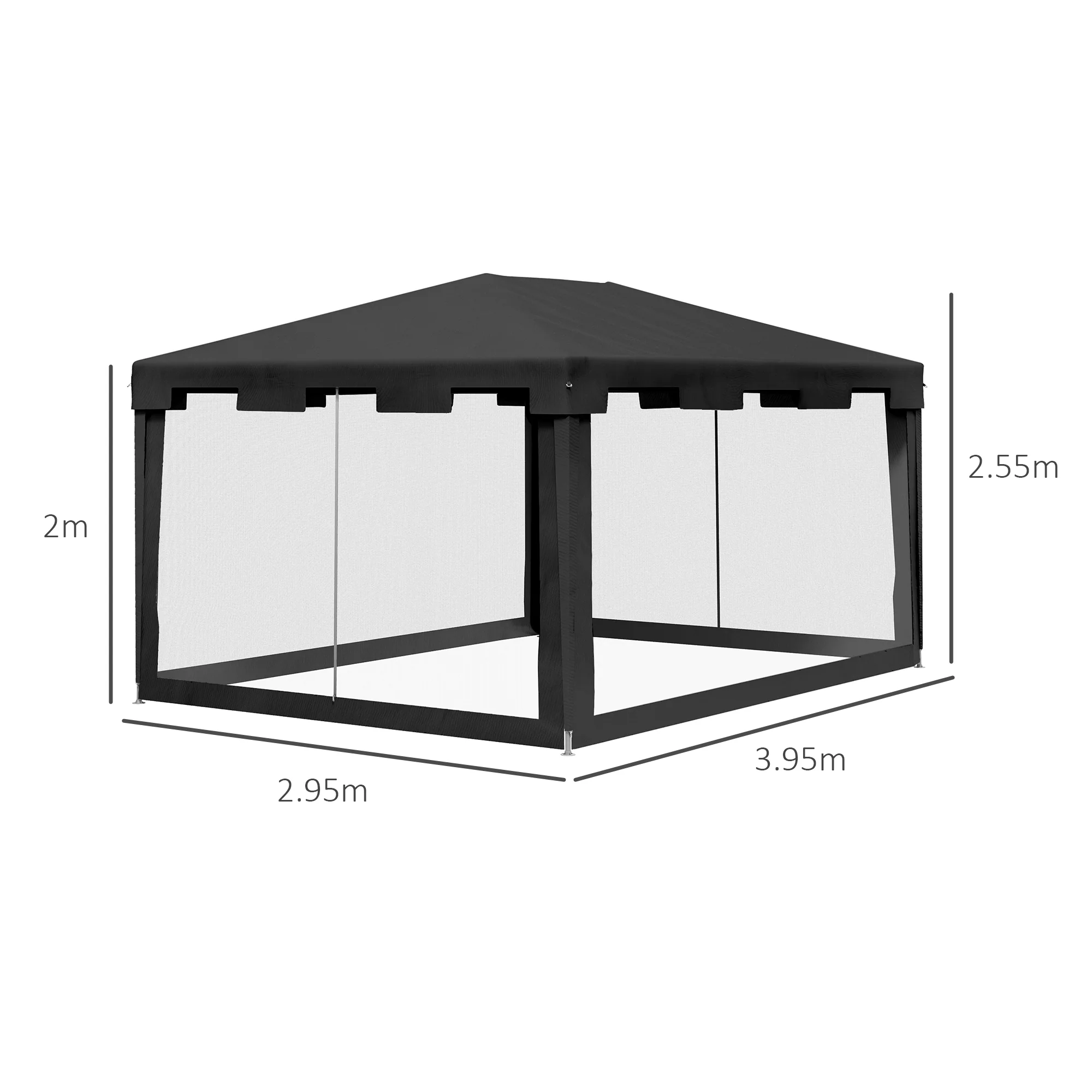 Outsunny 4 X 3m Party Tent Waterproof Garden Gazebo Canopy Wedding Cover Shade - Image 5