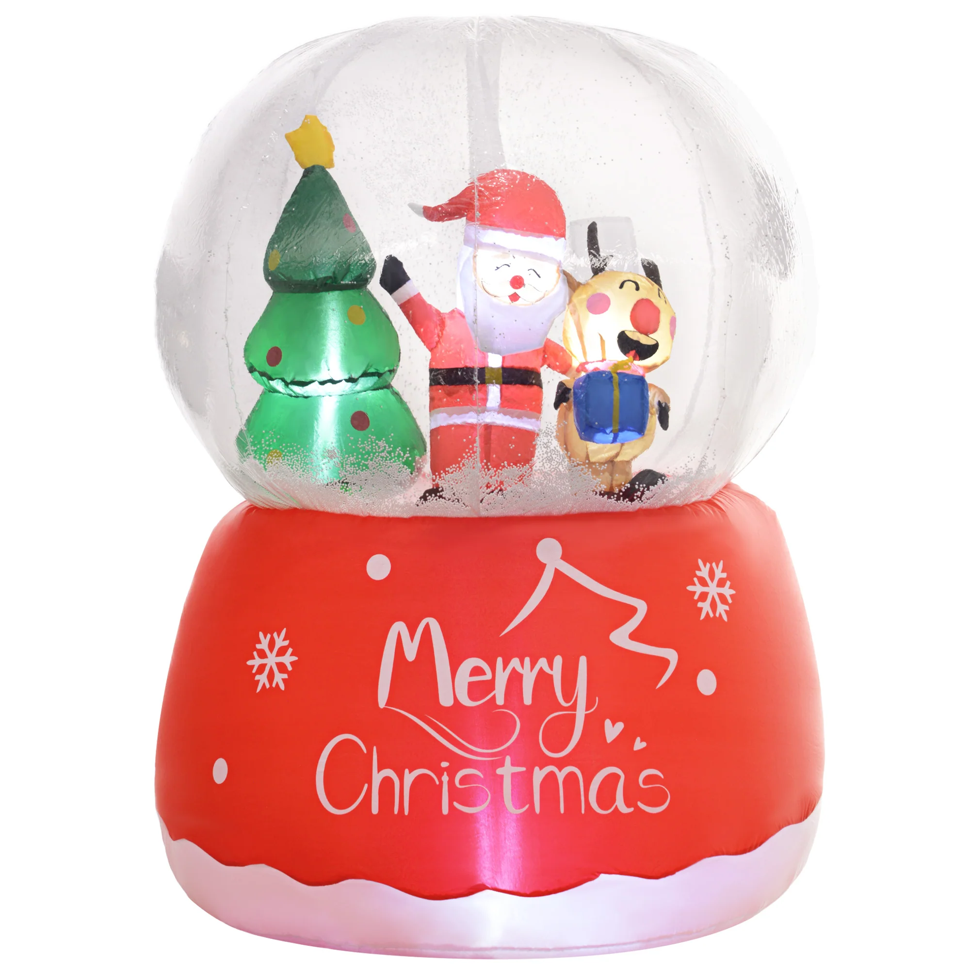 Outsunny 5.5FT Christmas Inflatable Crystal Ball With LED Lights For Party