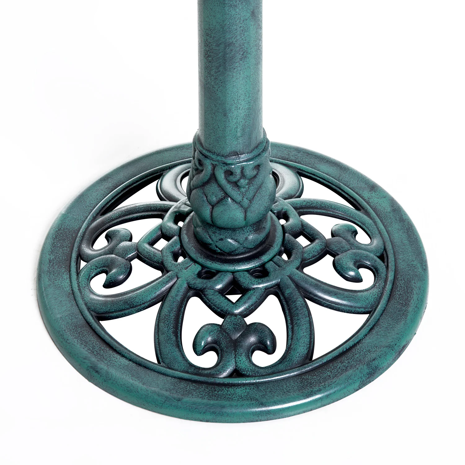 Outsunny 50cm Outdoor Bird Bath Fountain, Decrative Garden Feeder Stand Green - Image 9