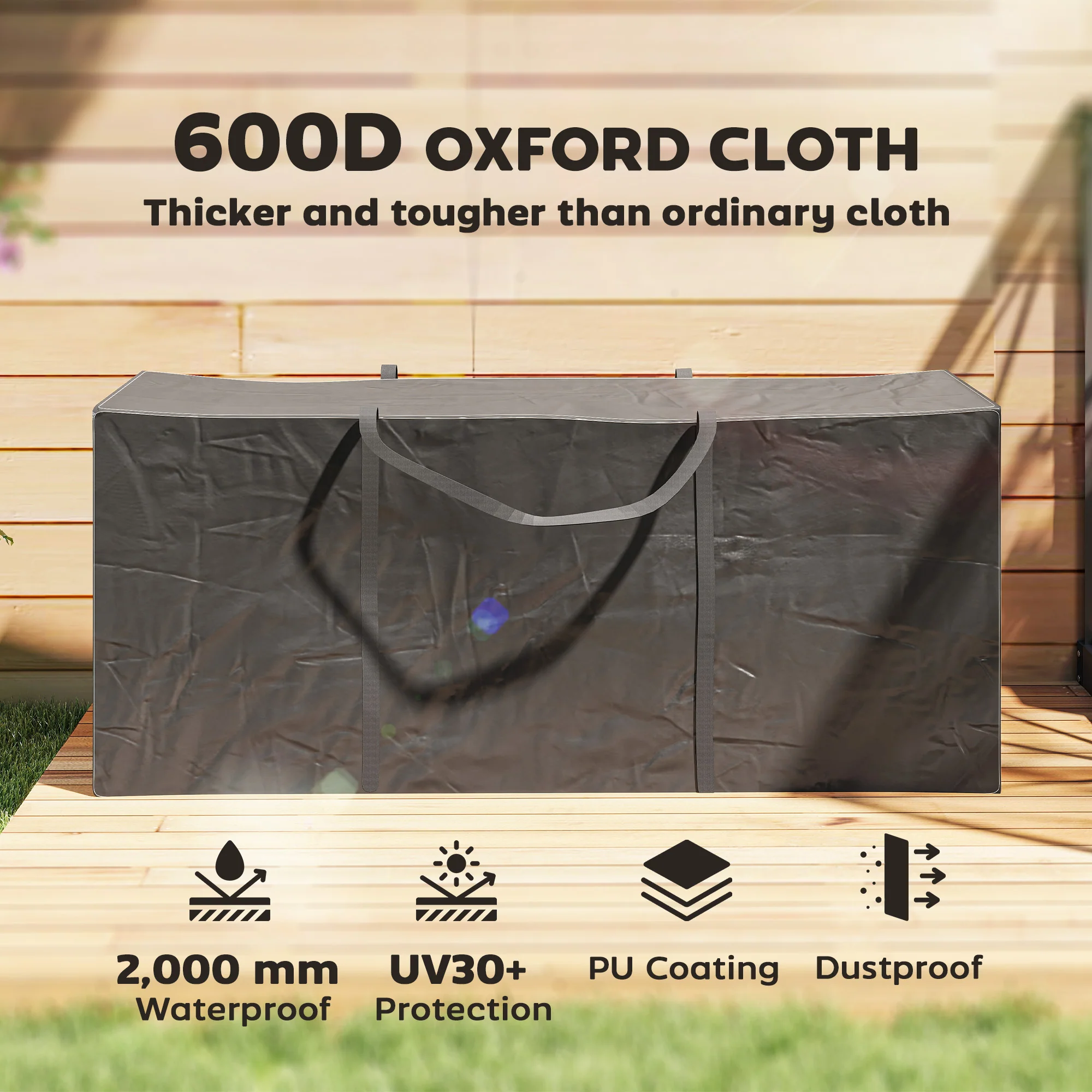 Outsunny 720 L Garden Furniture Cushion Storage Bag, 600D Oxford Fabric - Image 3
