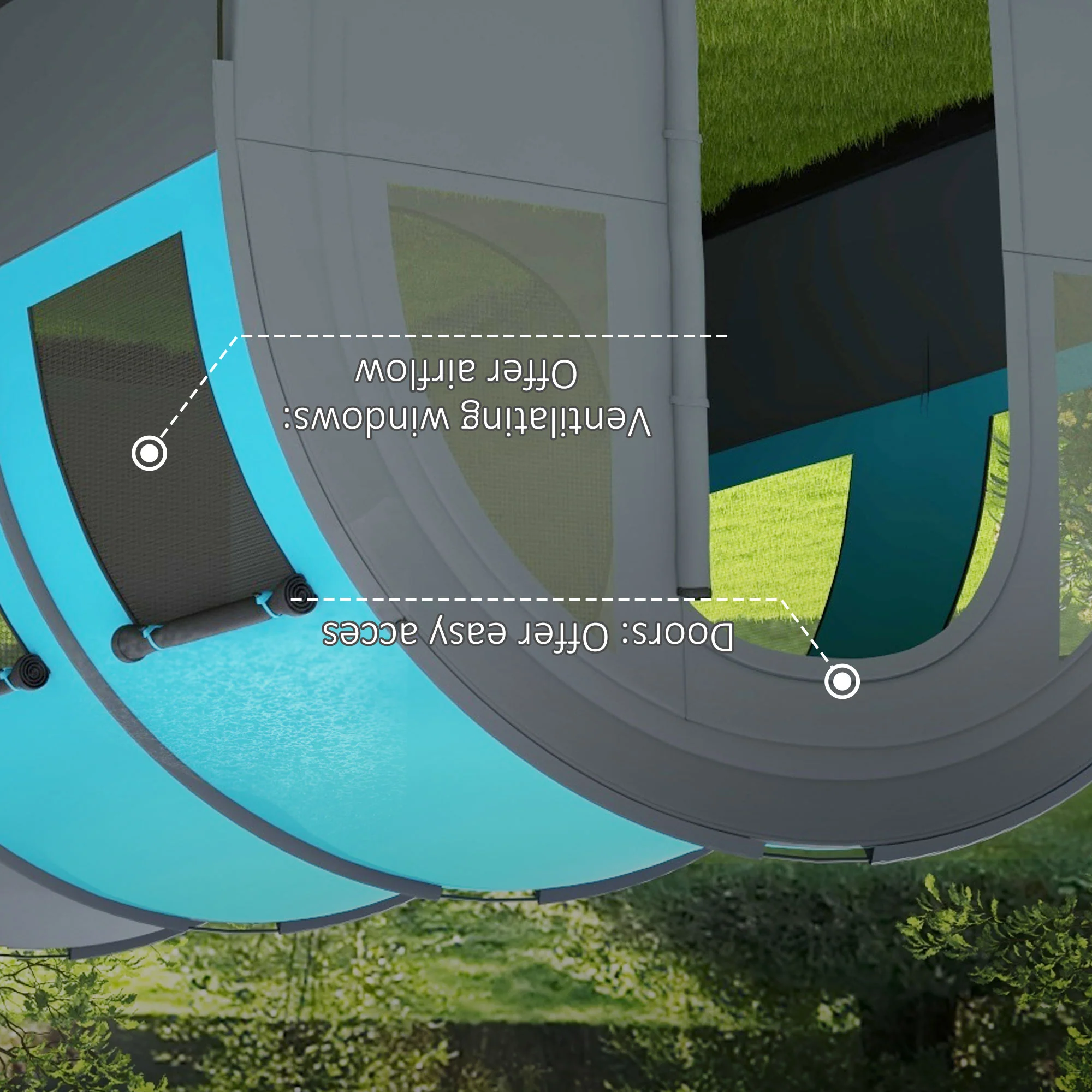 Outsunny Camping Tent, 3000mm Waterproof Family Tent for 5-6 Man, Grey and Blue - Image 6