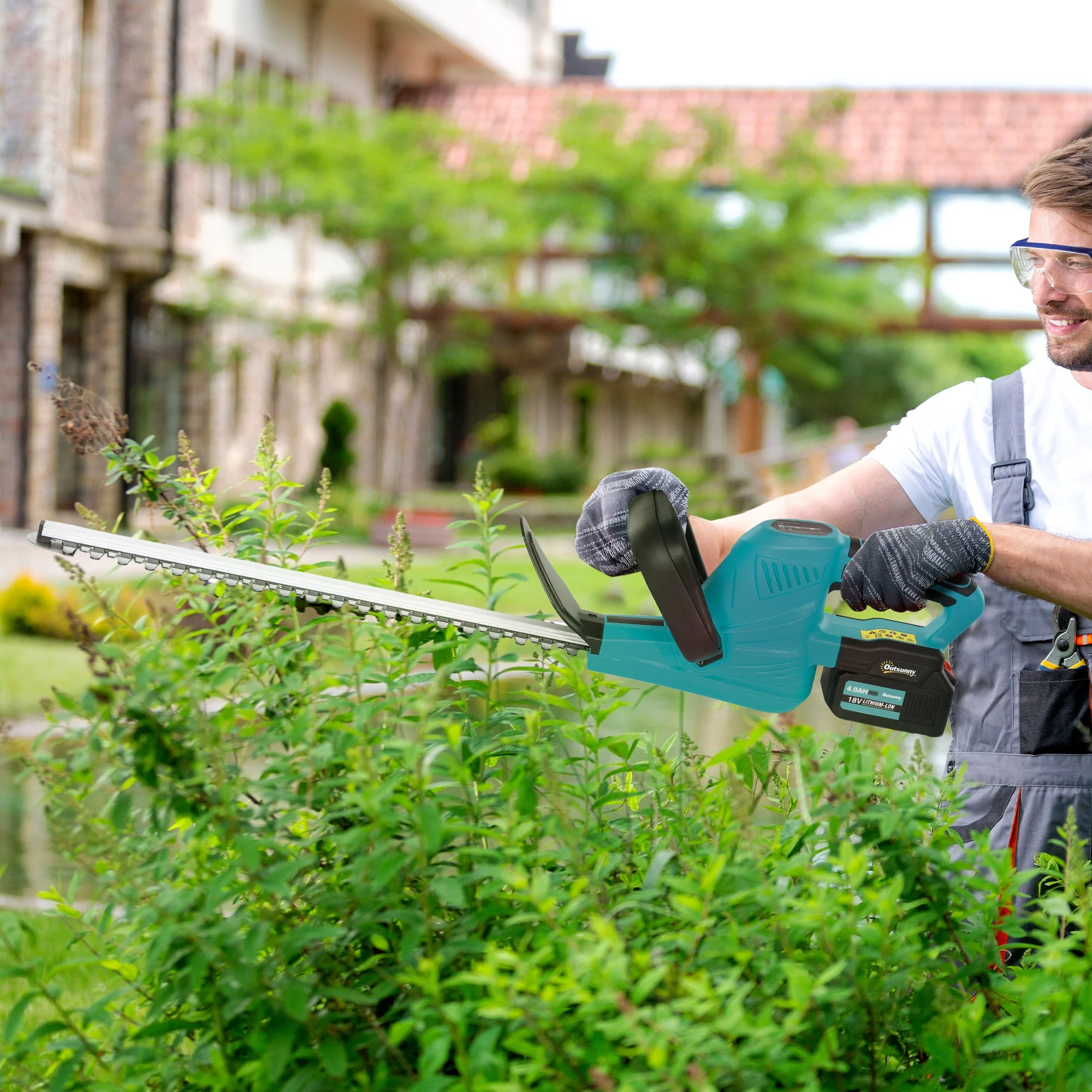 Outsunny Cordless Hedge Trimmer With 51cm Blade, Brushless Motor - Image 2