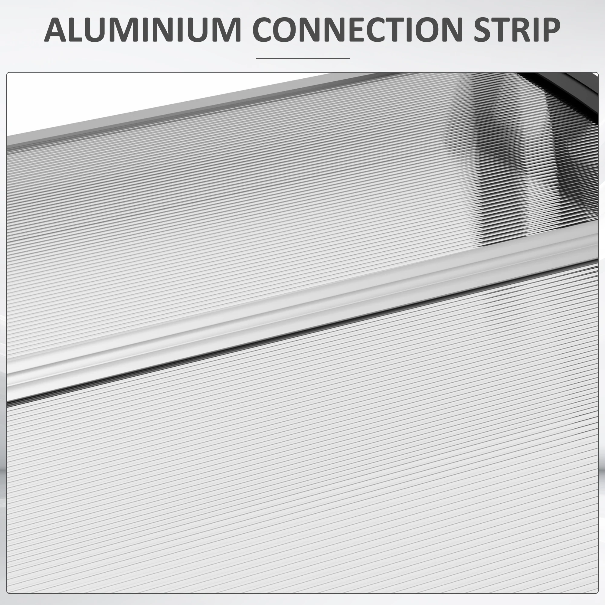 Outsunny Door Canopy Outdoor Awning Rain Shelter For Window Porch, Clear - Image 7