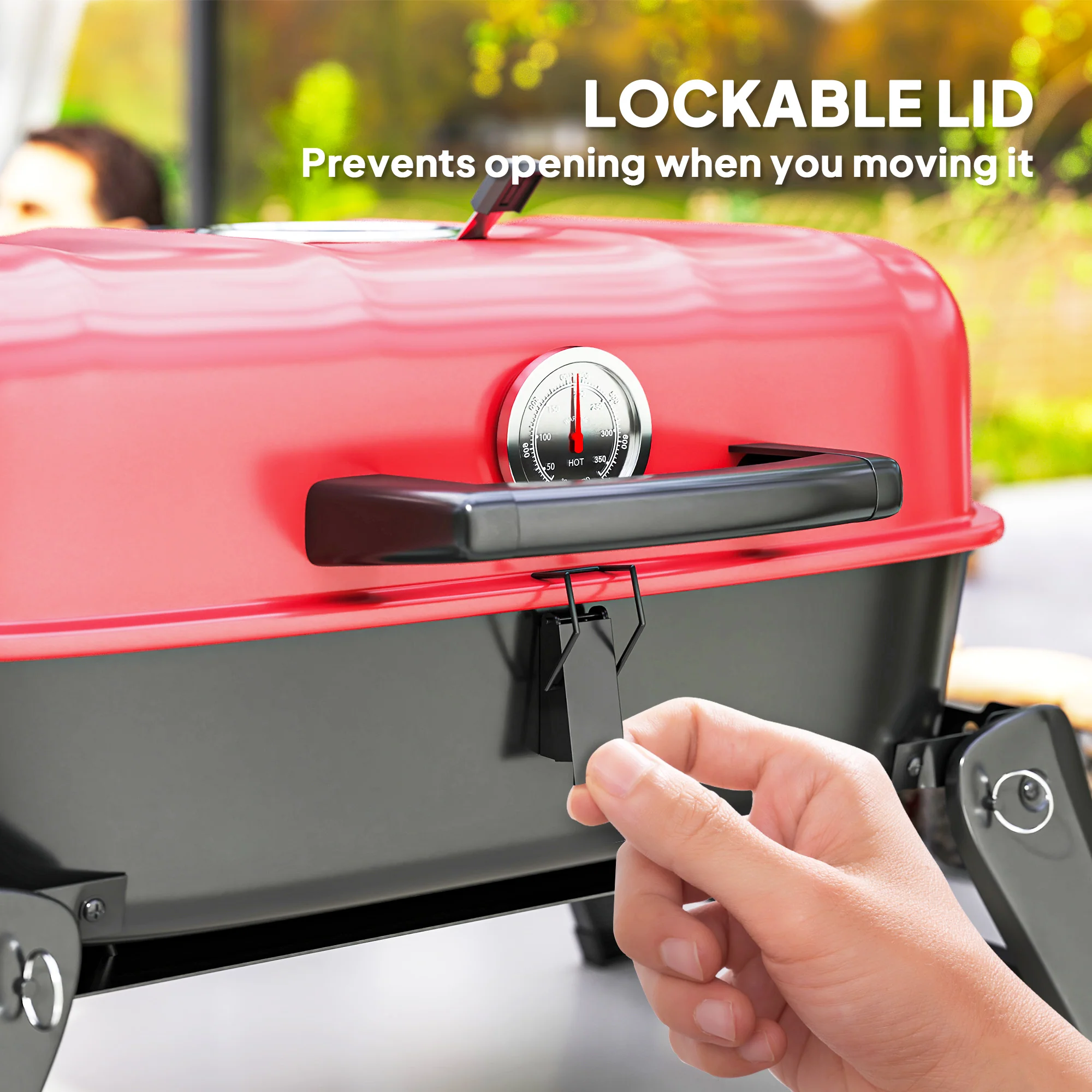 Outsunny Folding Charcoal Barbecue Grill, Portable BBQ For Camping - Image 16