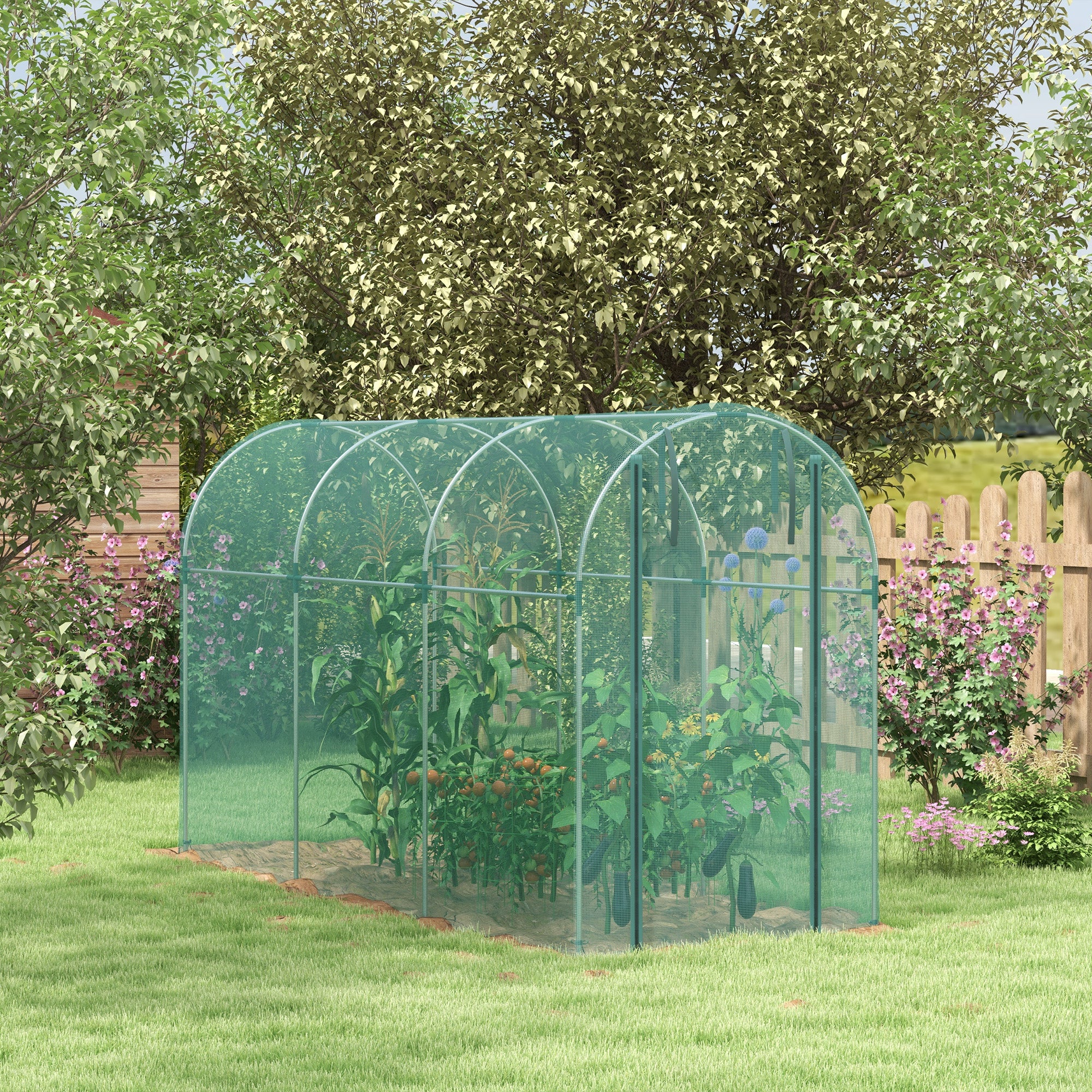 Outsunny Fruit Cage, Plant Protection Tent, 1.2 X 3.6 X 1.9m - Image 11