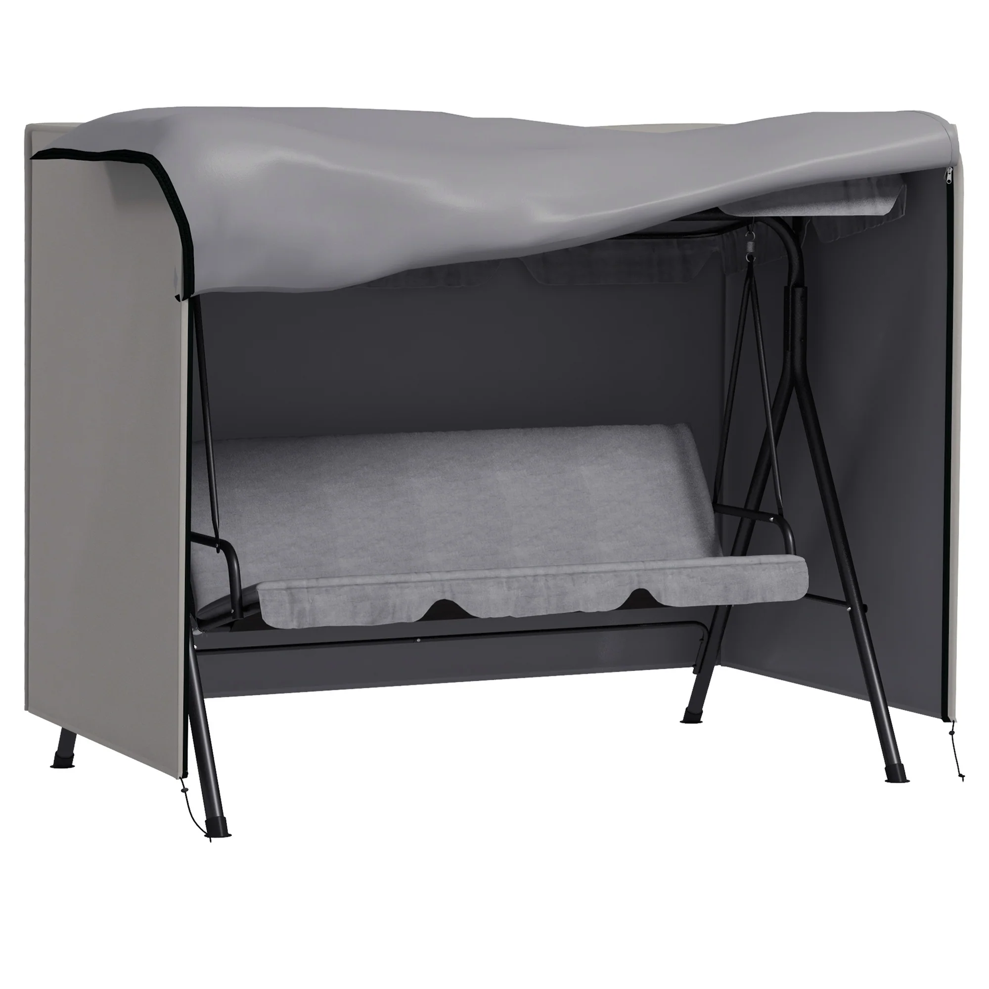 Outsunny Garden Furniture Protector Patio Swing Chair Cover - Grey