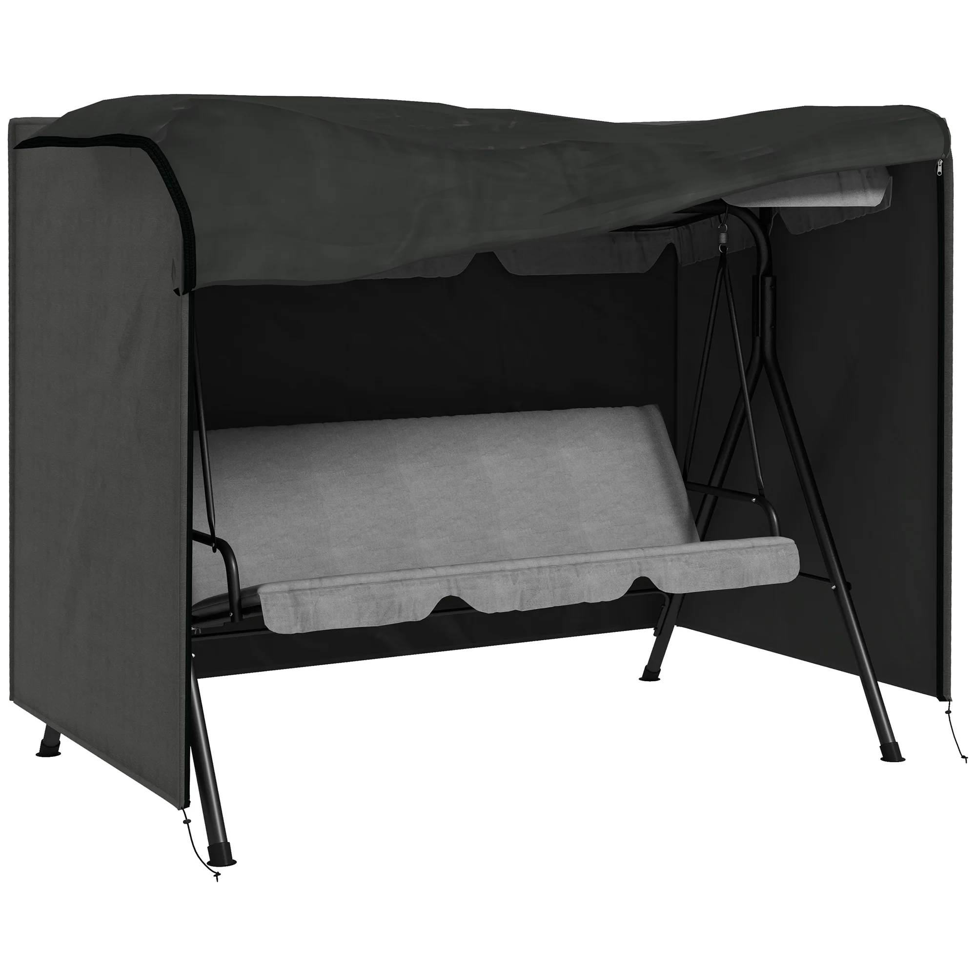 Outsunny Garden Furniture Protector Patio Swing Chair Cover - Grey - Image 10