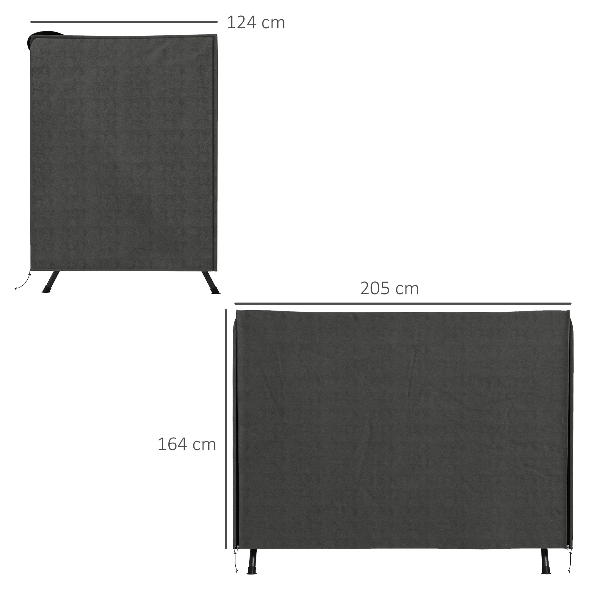 Outsunny Garden Furniture Protector Patio Swing Chair Cover - Grey - Image 14