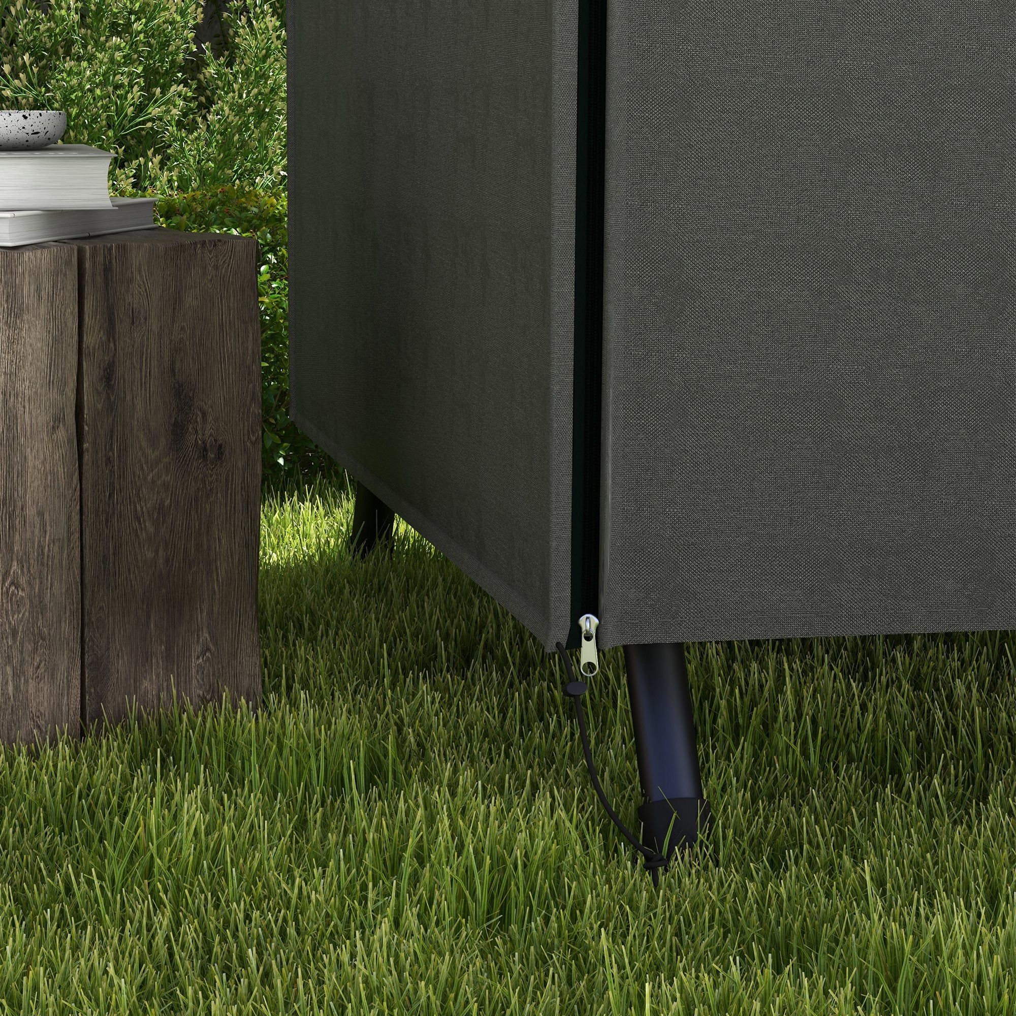 Outsunny Garden Furniture Protector Patio Swing Chair Cover - Grey - Image 18