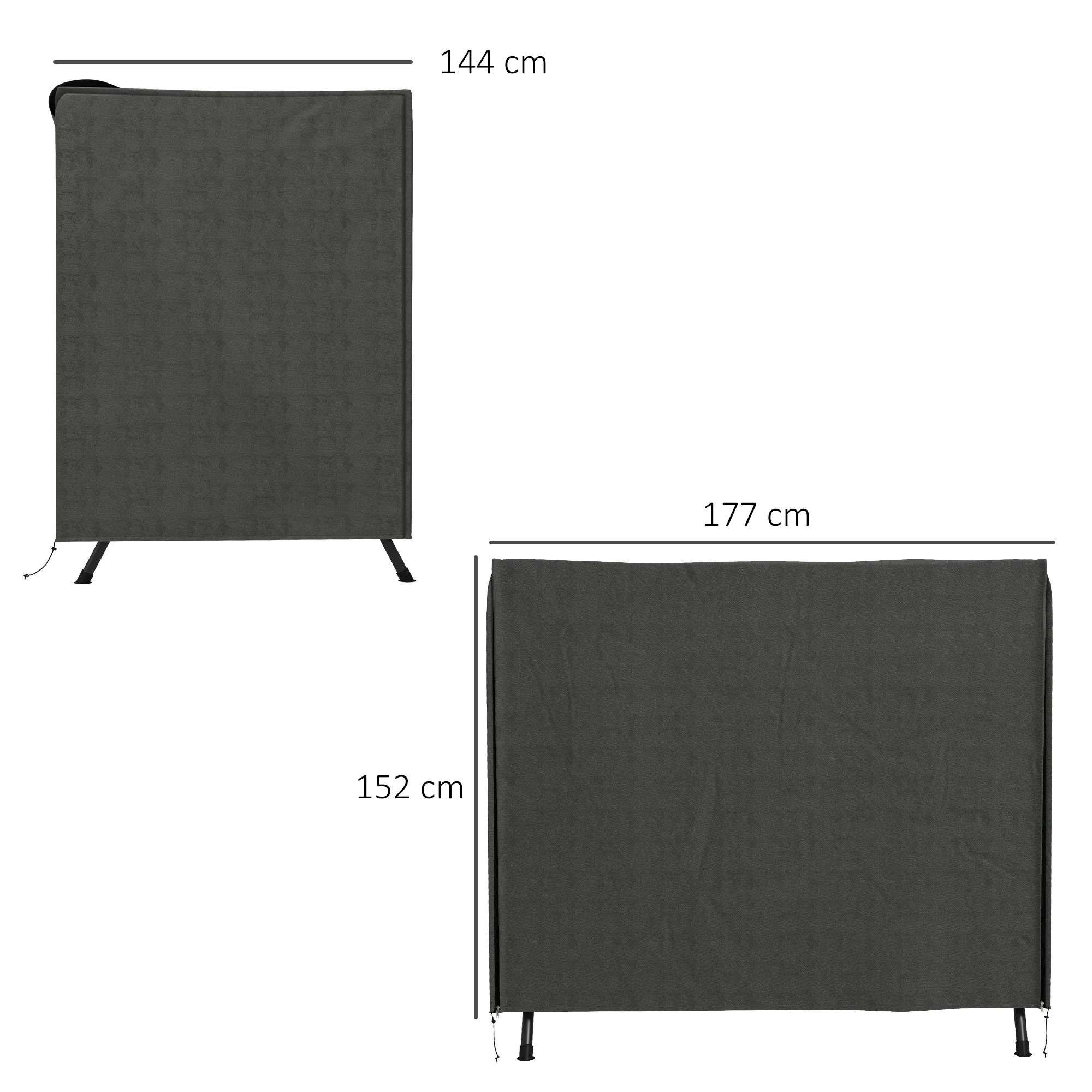 Outsunny Garden Furniture Protector Patio Swing Chair Cover - Grey - Image 14