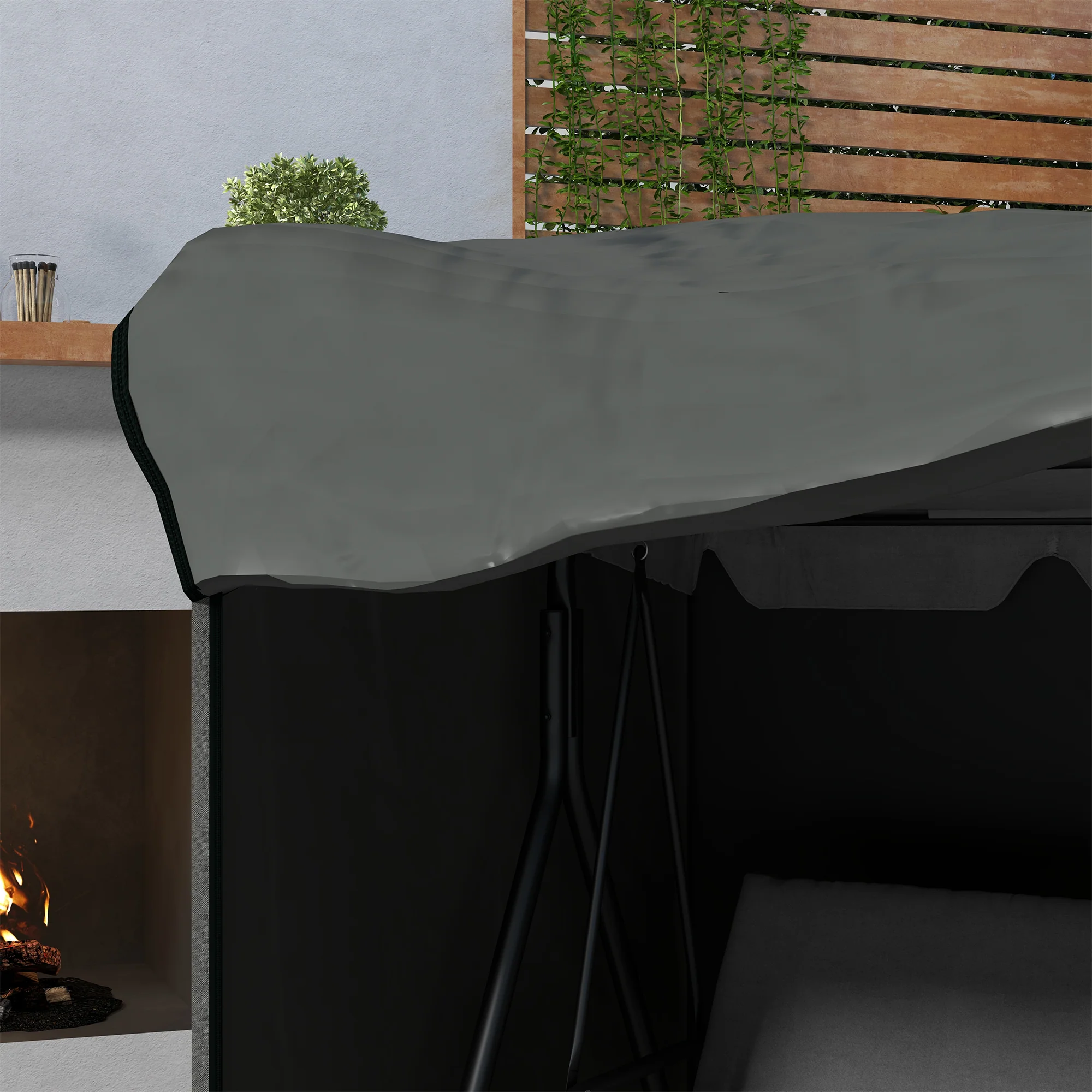 Outsunny Garden Furniture Protector Patio Swing Chair Cover - Grey - Image 18