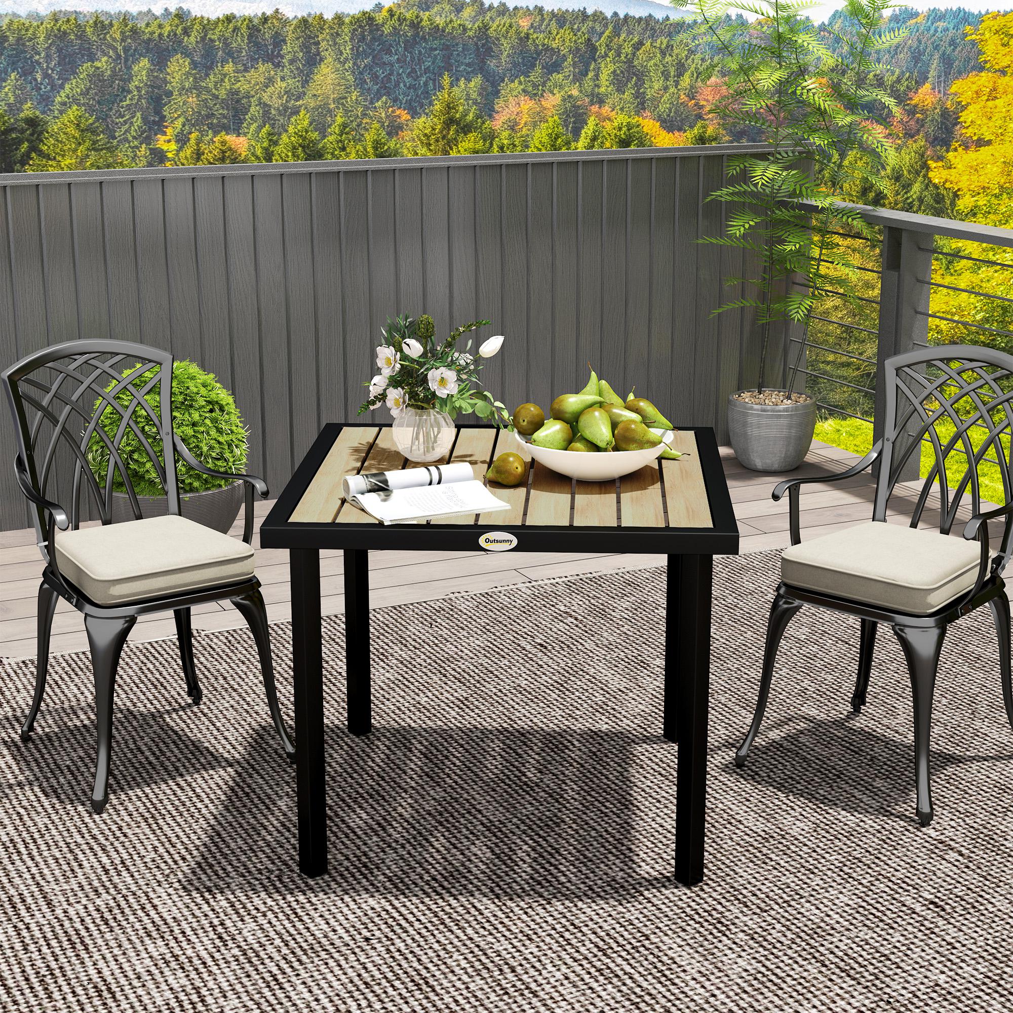 Outsunny Garden Table for 4 Person with 5.4cm Parasol Hole - Image 7