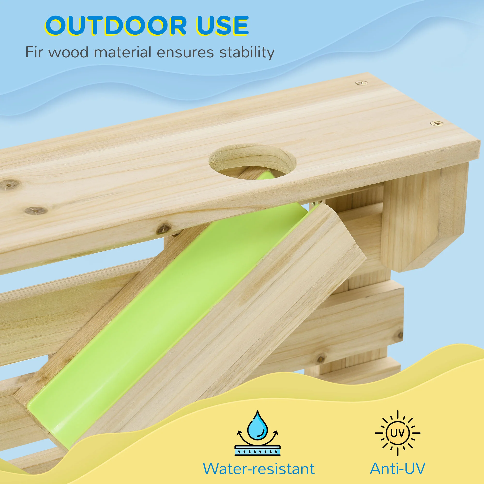 Outsunny Kids Running Water Playset W/ Sink Toys, Water Carts, Tracks - Image 4