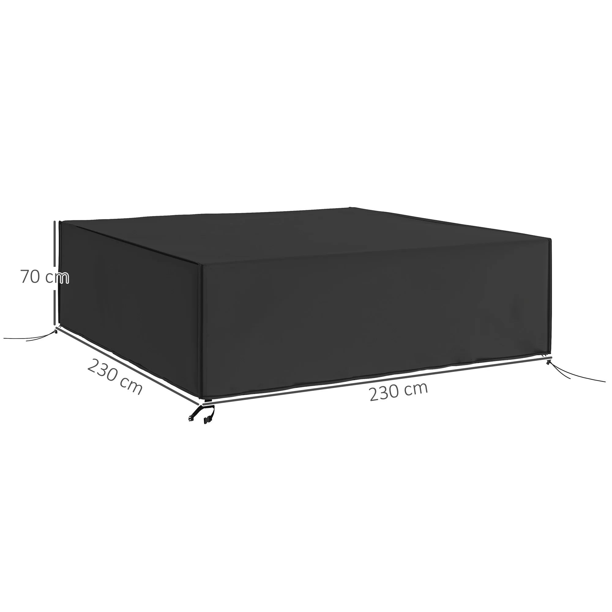 Outsunny Large Garden Set Square Cover Outdoor Furniture Waterproof Resist Fade - Image 5