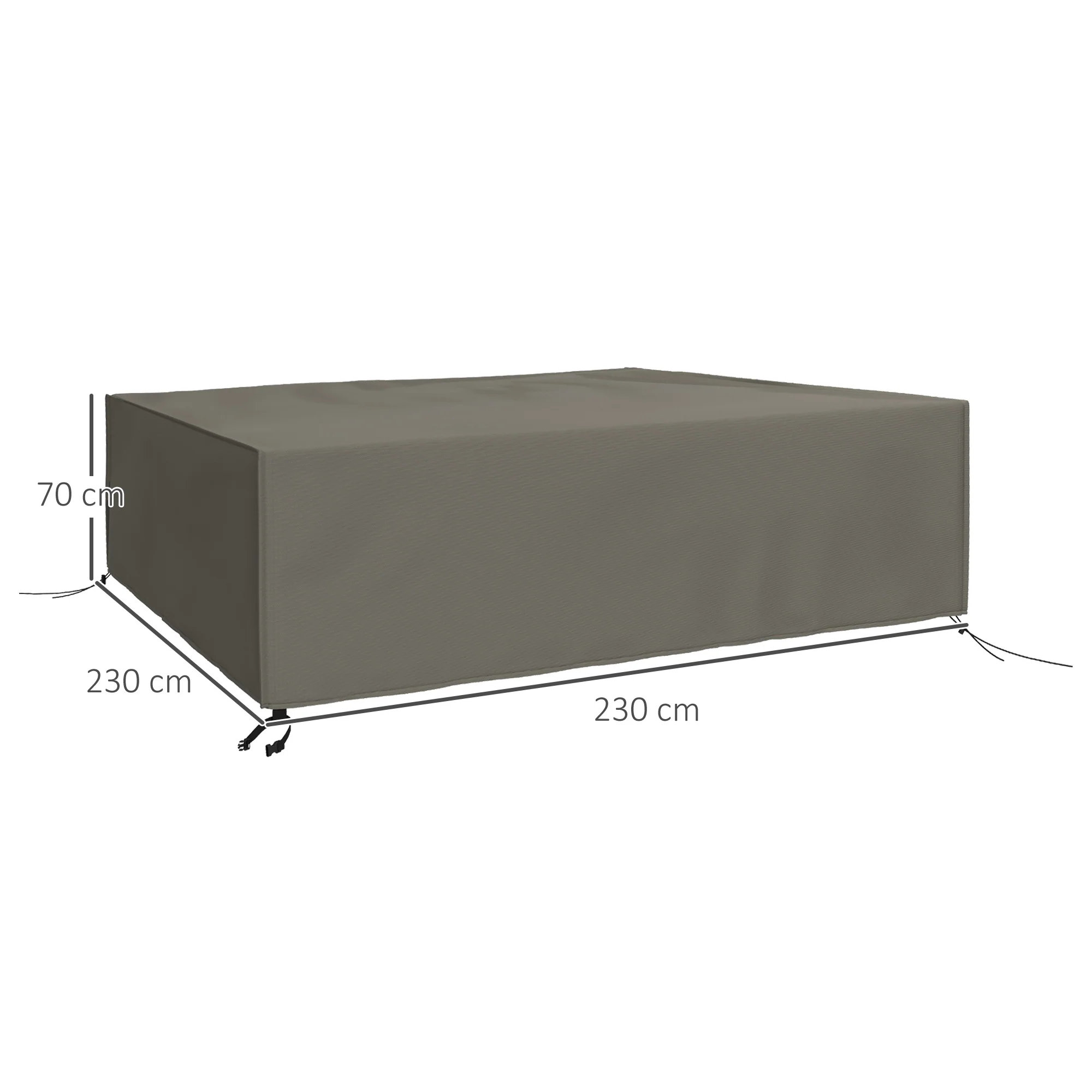 Outsunny Large Garden Set Square Cover Outdoor Furniture Waterproof Resist Fade - Image 5