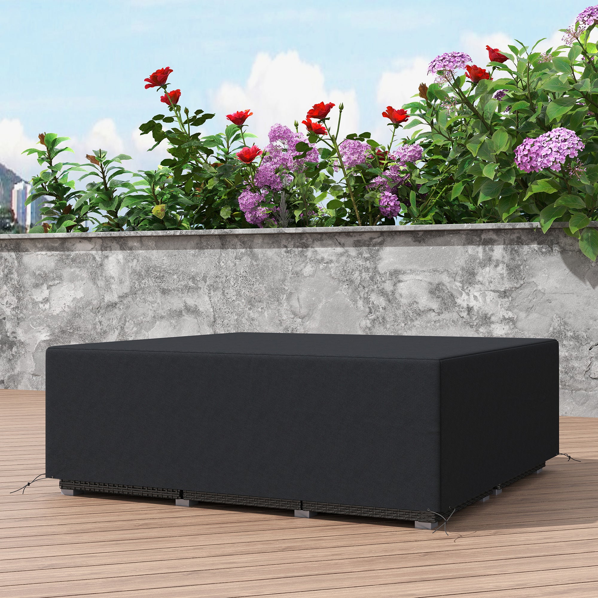 Outsunny Outdoor Furniture Protective Cover, Black - Image 16