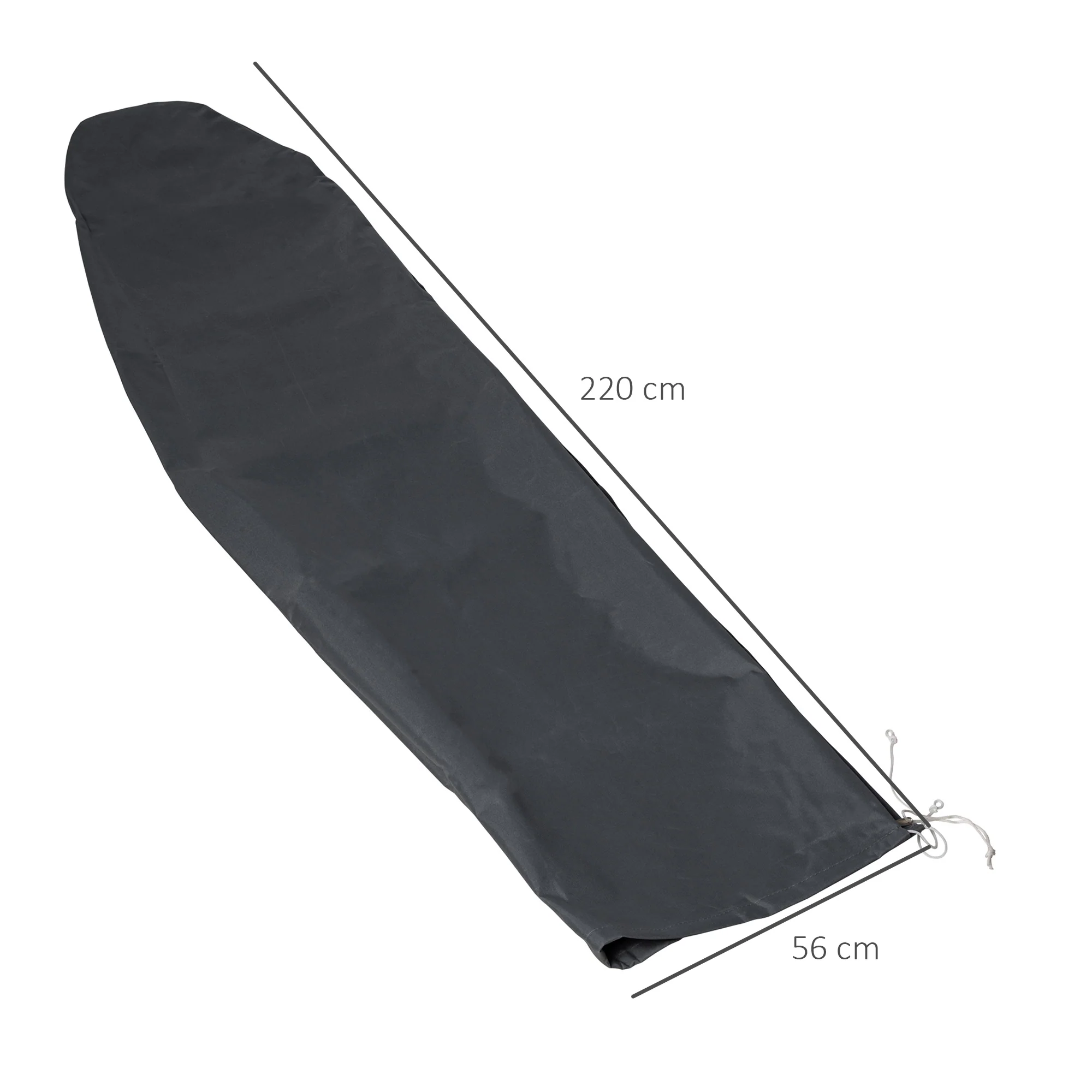 Outsunny Parasol Cover, Patio Cantilever Cover, Banana Umbrella Protector Grey - Image 5