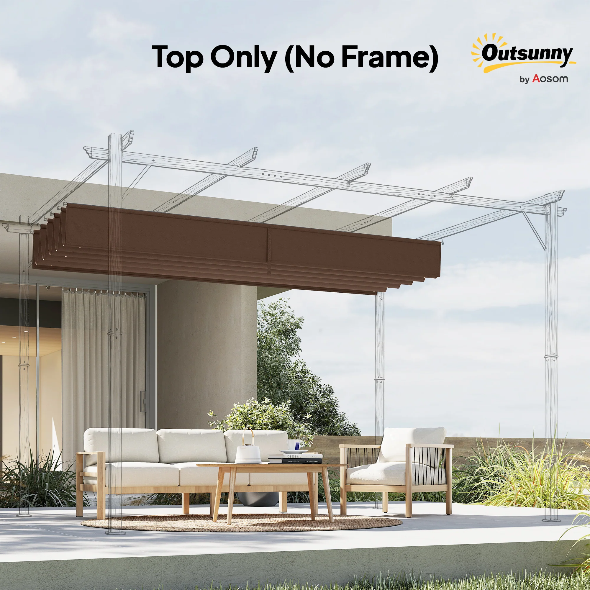 Outsunny Pergola Shade Cover Replacement Canopy for Pergola - Image 18