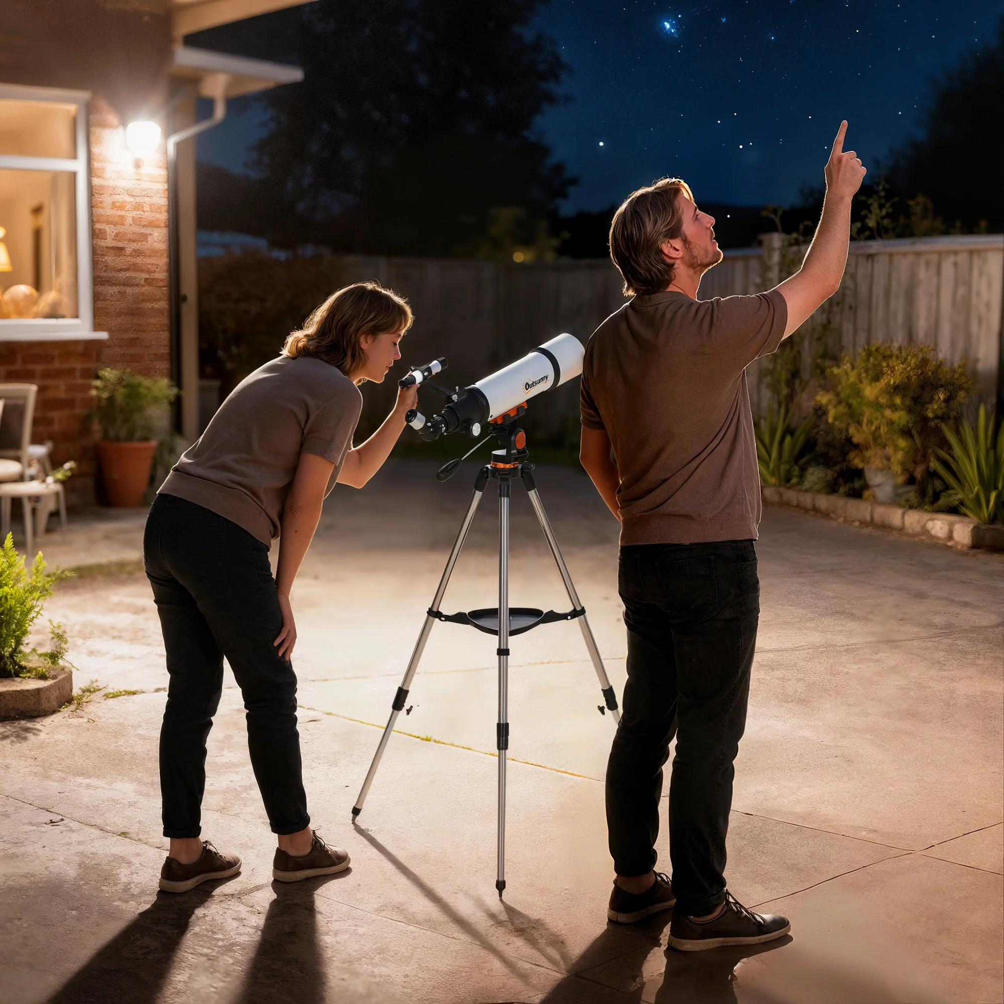 Outsunny Refractor Astronomy Telescope with Aperture, Carry Bag, White - Image 11